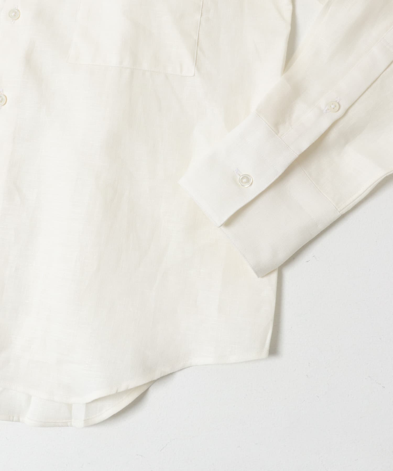 FUJI　LINEN STANDARD SHIRTS OFF WHITE 2