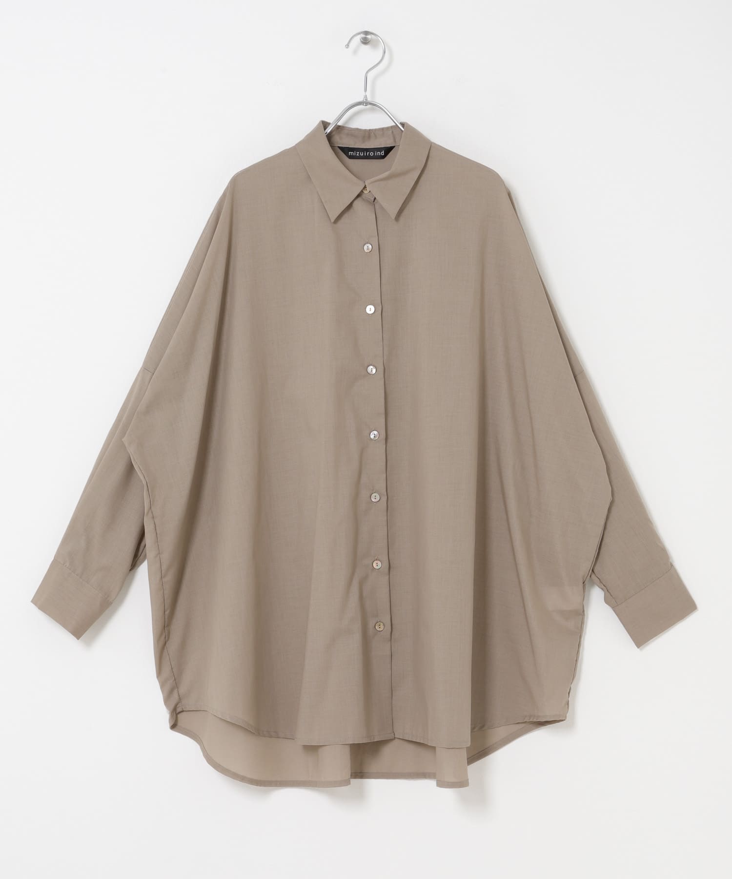 mizuiro-ind　T/C SHEER WIDE SHIRTS
