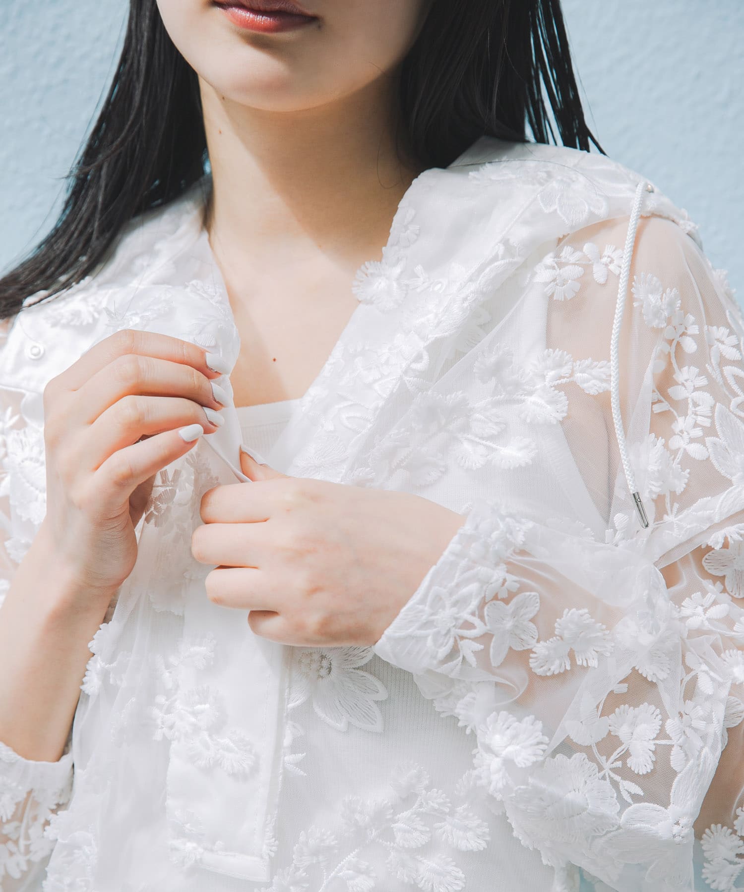 別注』LAYAS×DOORS LACE JQD PARKA(One WHITE): トップス｜URBAN