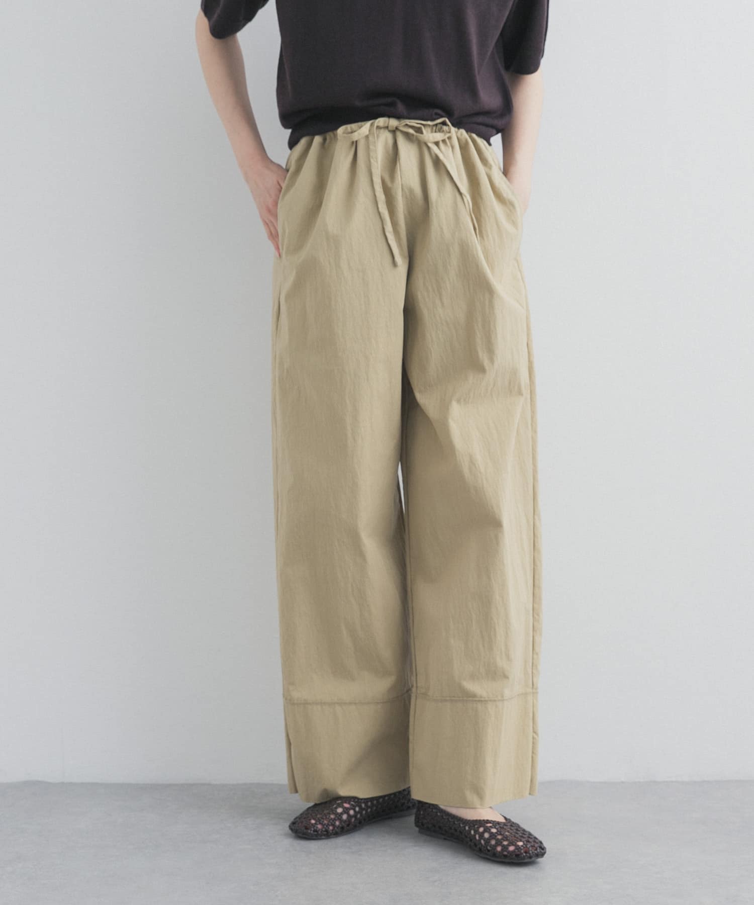 MEYAME　WAIST CORD WIDE PANTS