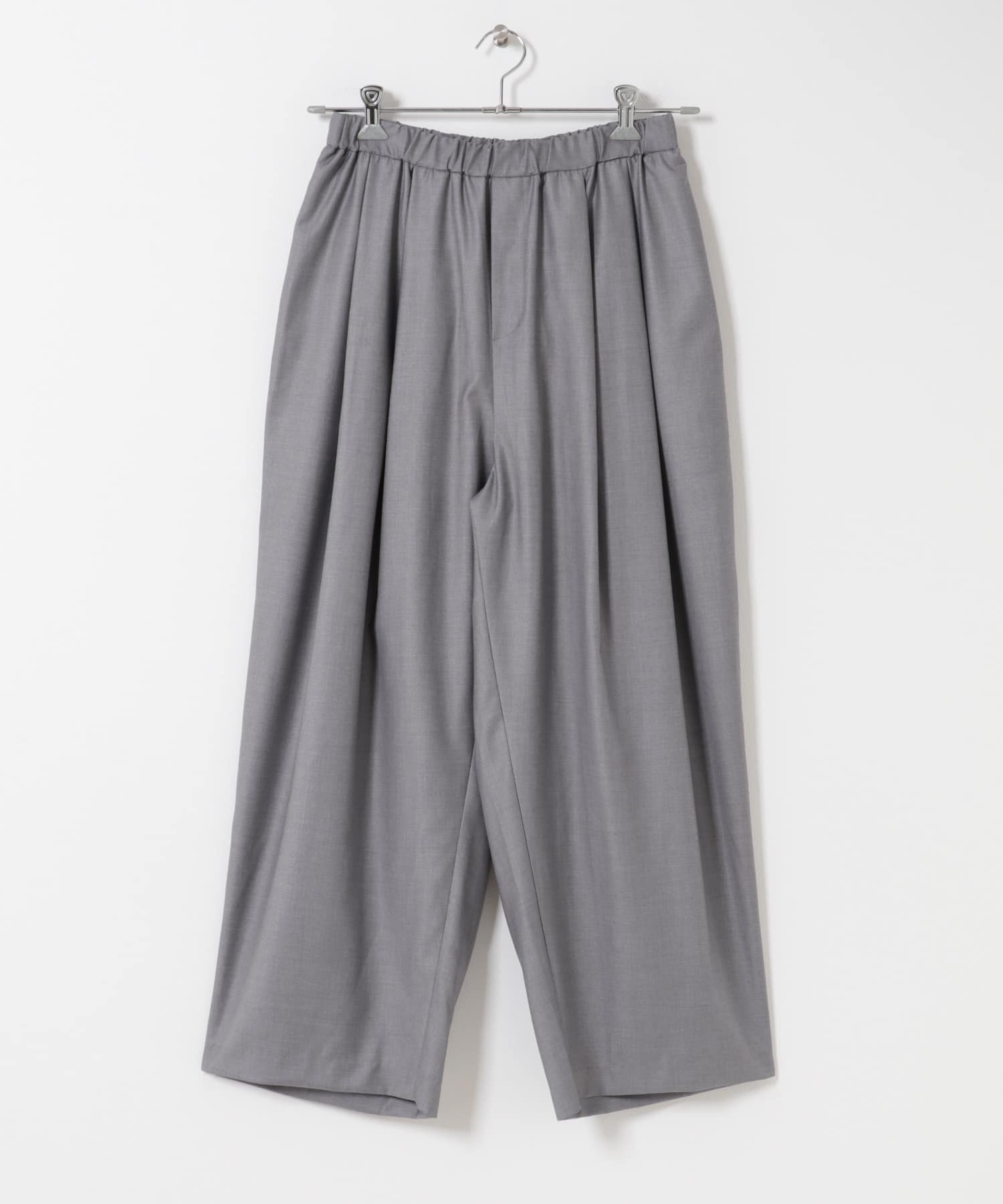 mizuiro-ind　WIDE TUCK PANTS L.GRAY One
