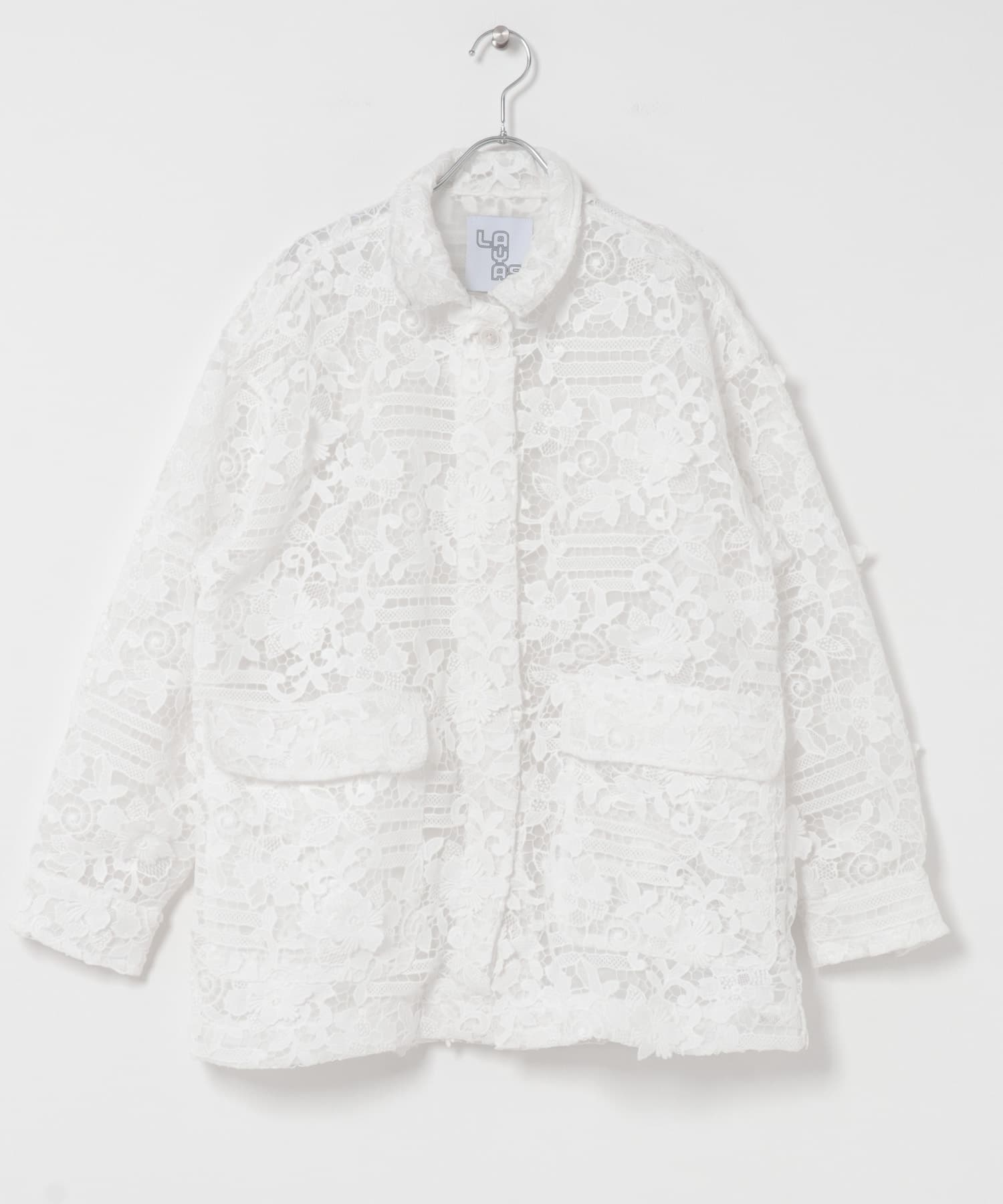 LAYAS　LACE COVERALL WHITE One