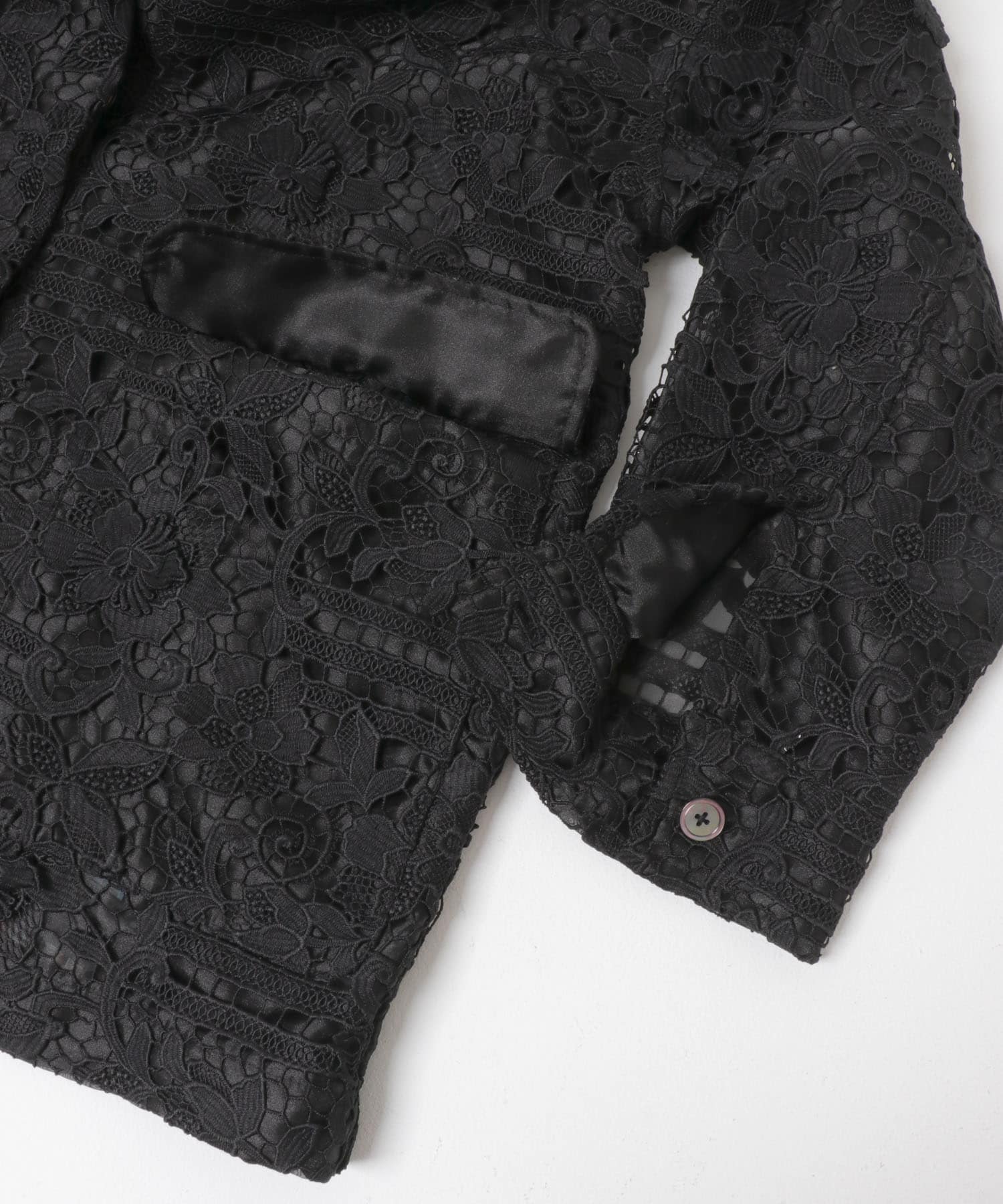 LAYAS　LACE COVERALL BLACK One