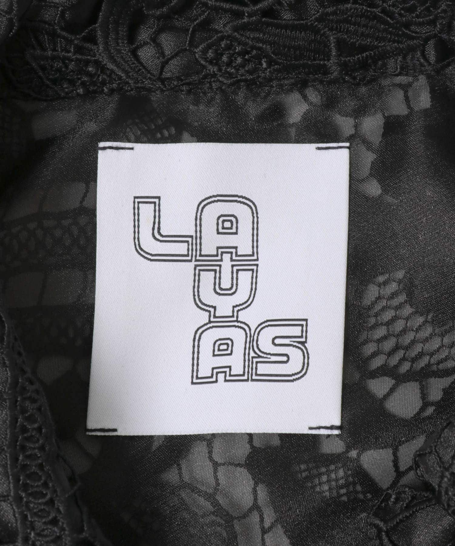 LAYAS　LACE COVERALL BLACK One