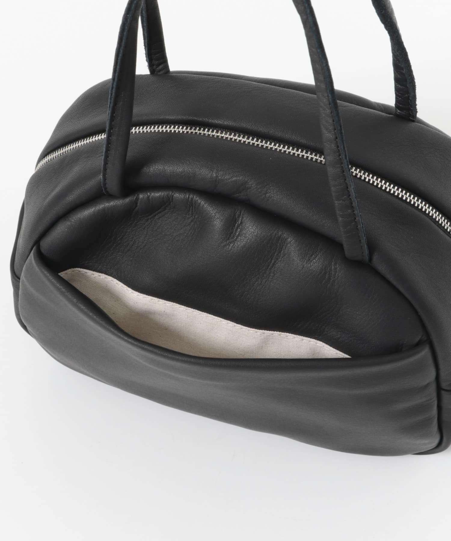 Folna　ソフトレザーボストンバッグ BLACK One