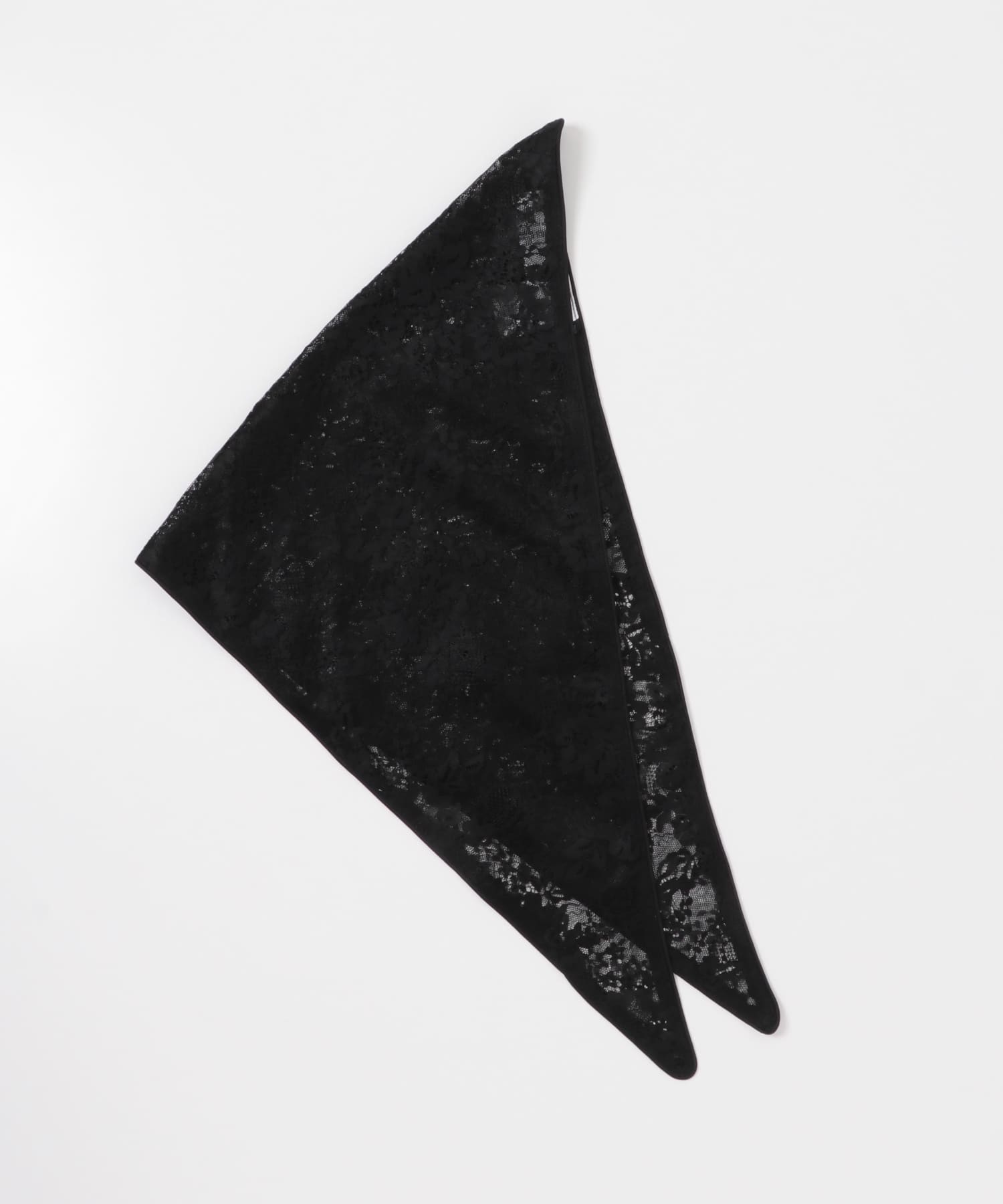 LAYAS　LACE TRIANGLE SCARF BLACK One