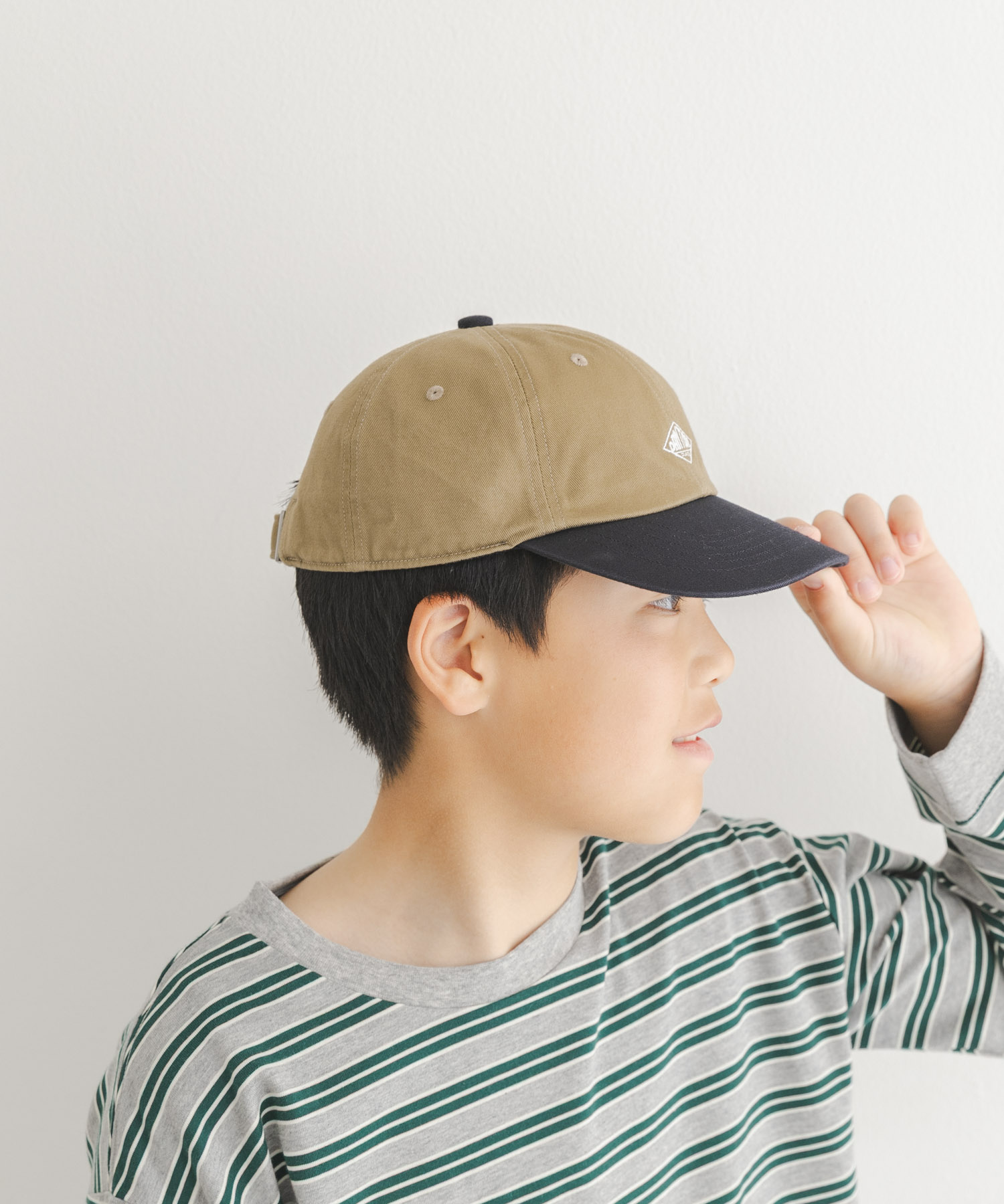 DANTON　TKC KIDS 6PANEL2TONE CAP(KIDS) KHAKI/NAVY One