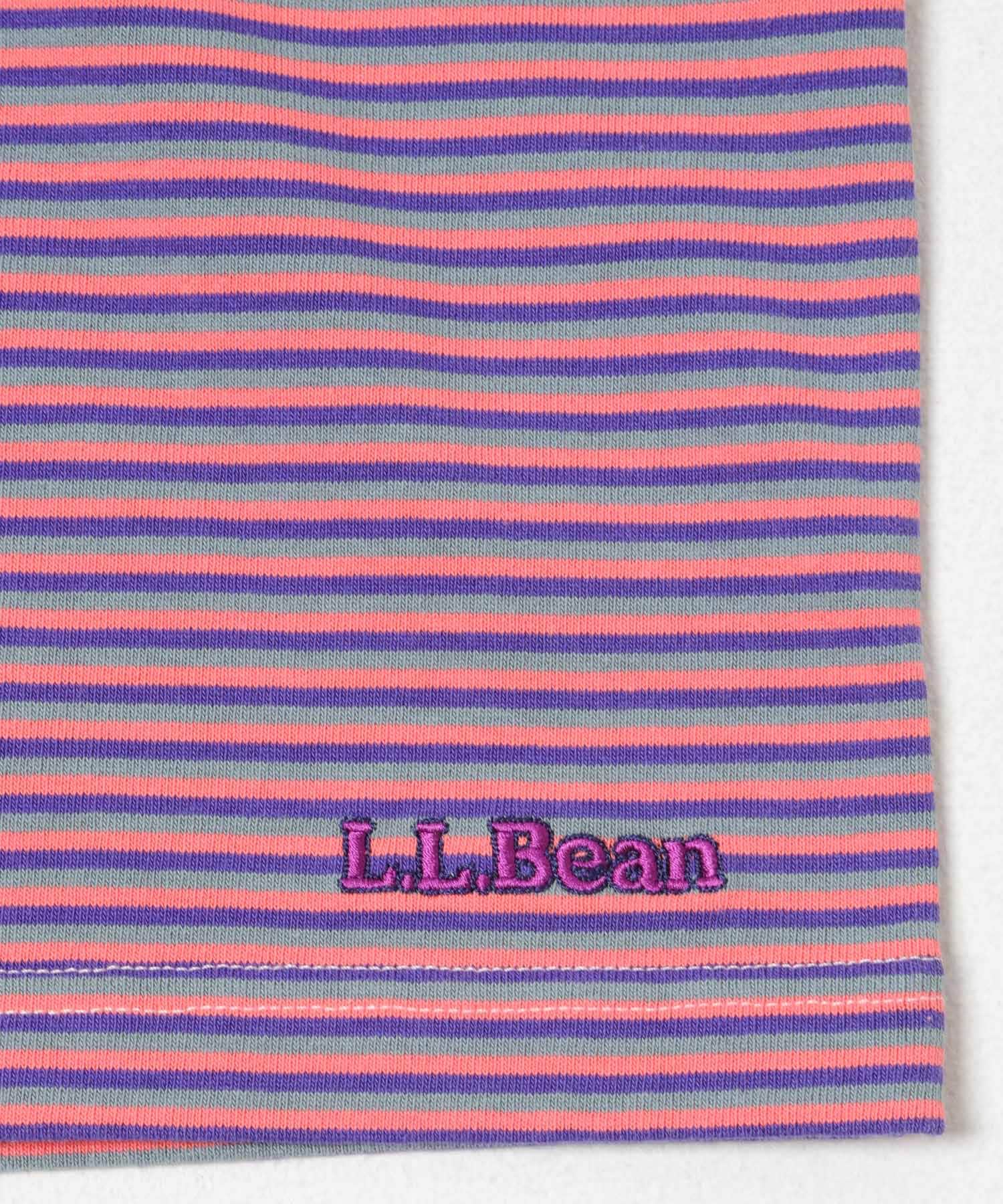 L.L.Bean JAPAN EDITION　UNION SHORT-SLEEVE STRIPED T-SHIRTS CORAL/MINT M