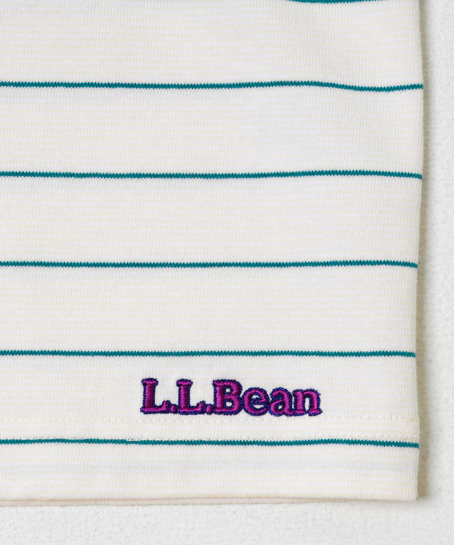 L.L.Bean JAPAN EDITION　UNION SHORT-SLEEVE STRIPED T-SHIRTS OFF/GRN M