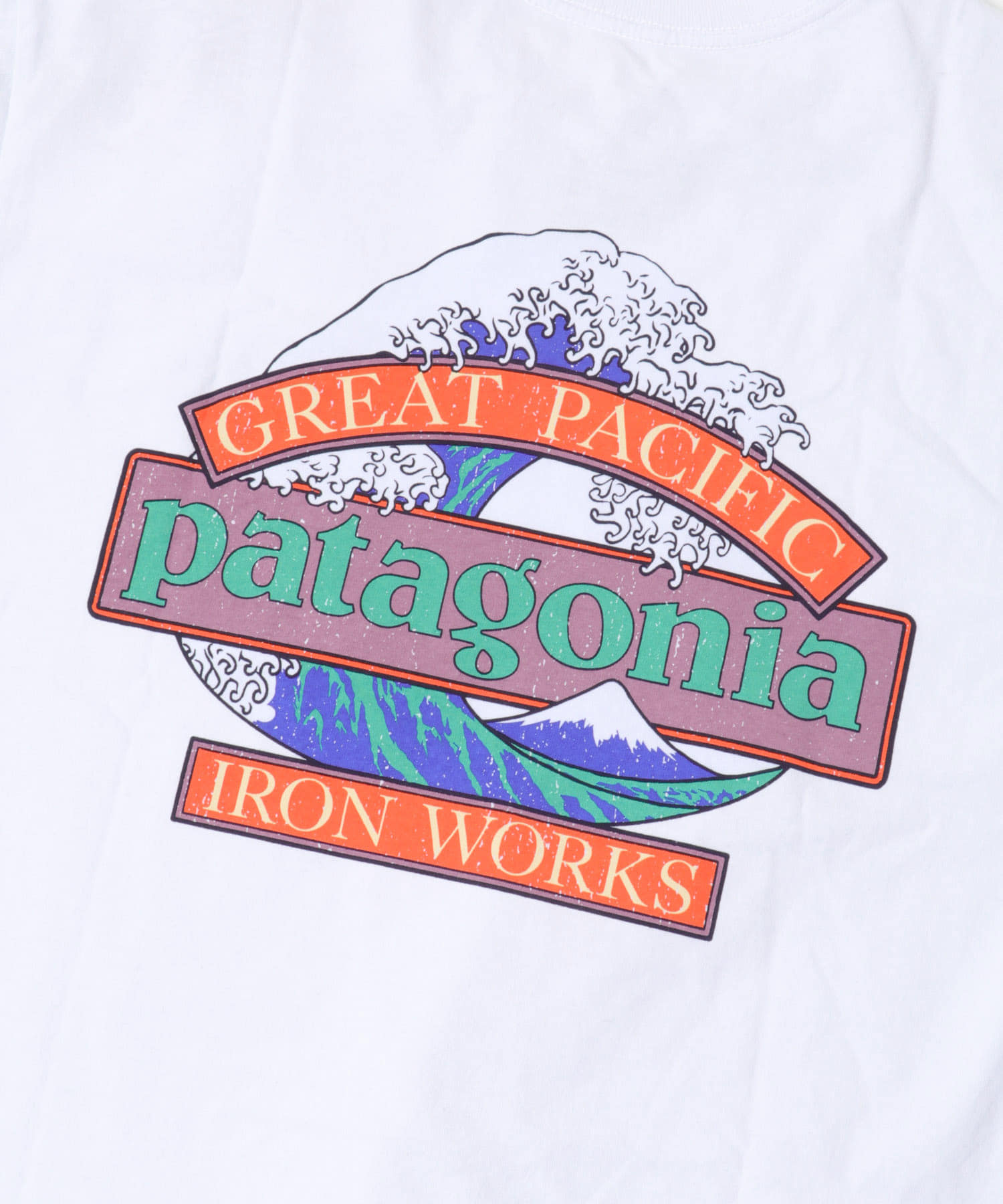 patagonia　MS GREAT WAVES RE-T-SHIRTS WHI S