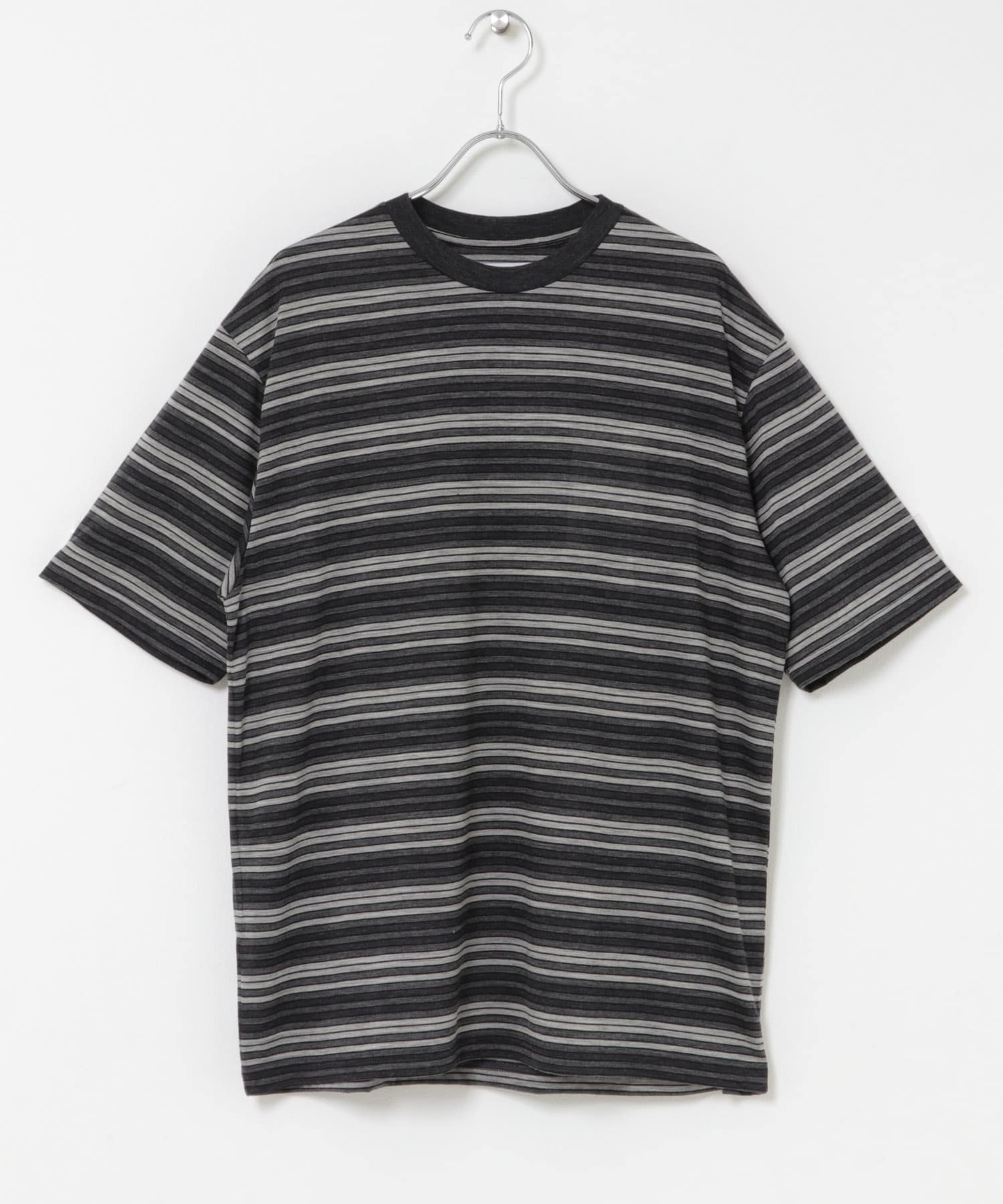 marka　CREW NECK BORDER T-SHIRTS GRY BORDER 1