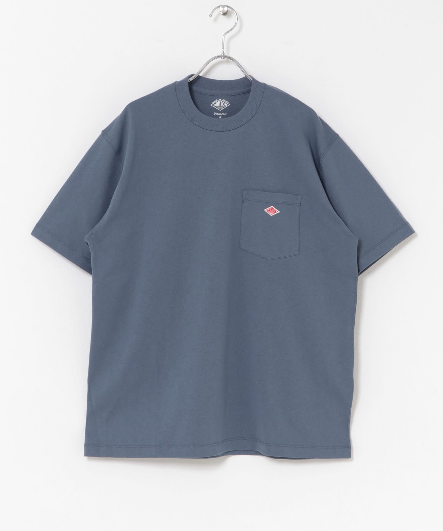 DANTON　POCKET T-SHIRTS DEEP SAX M