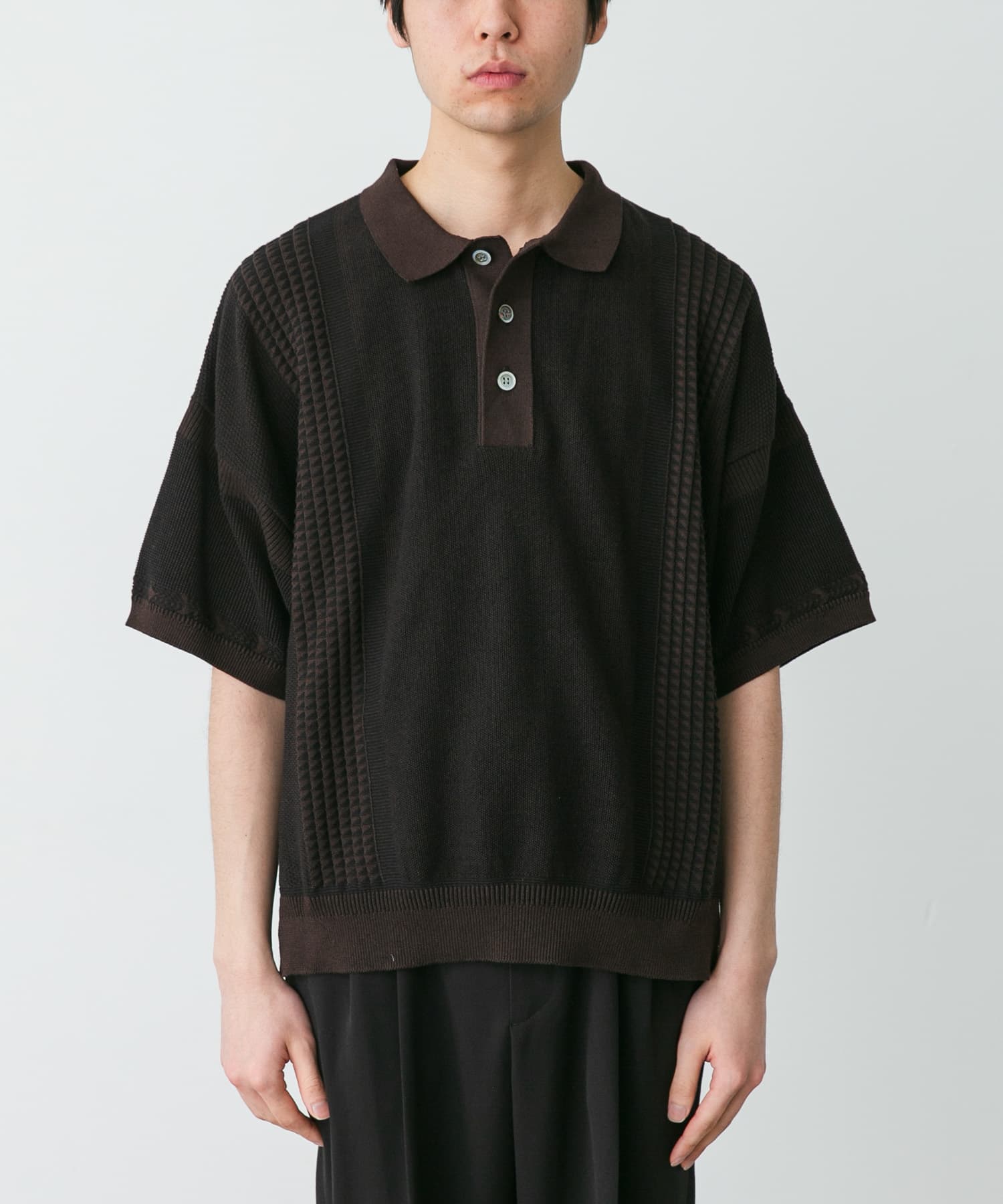 YASHIKI　AOTSUYU KNIT POLO