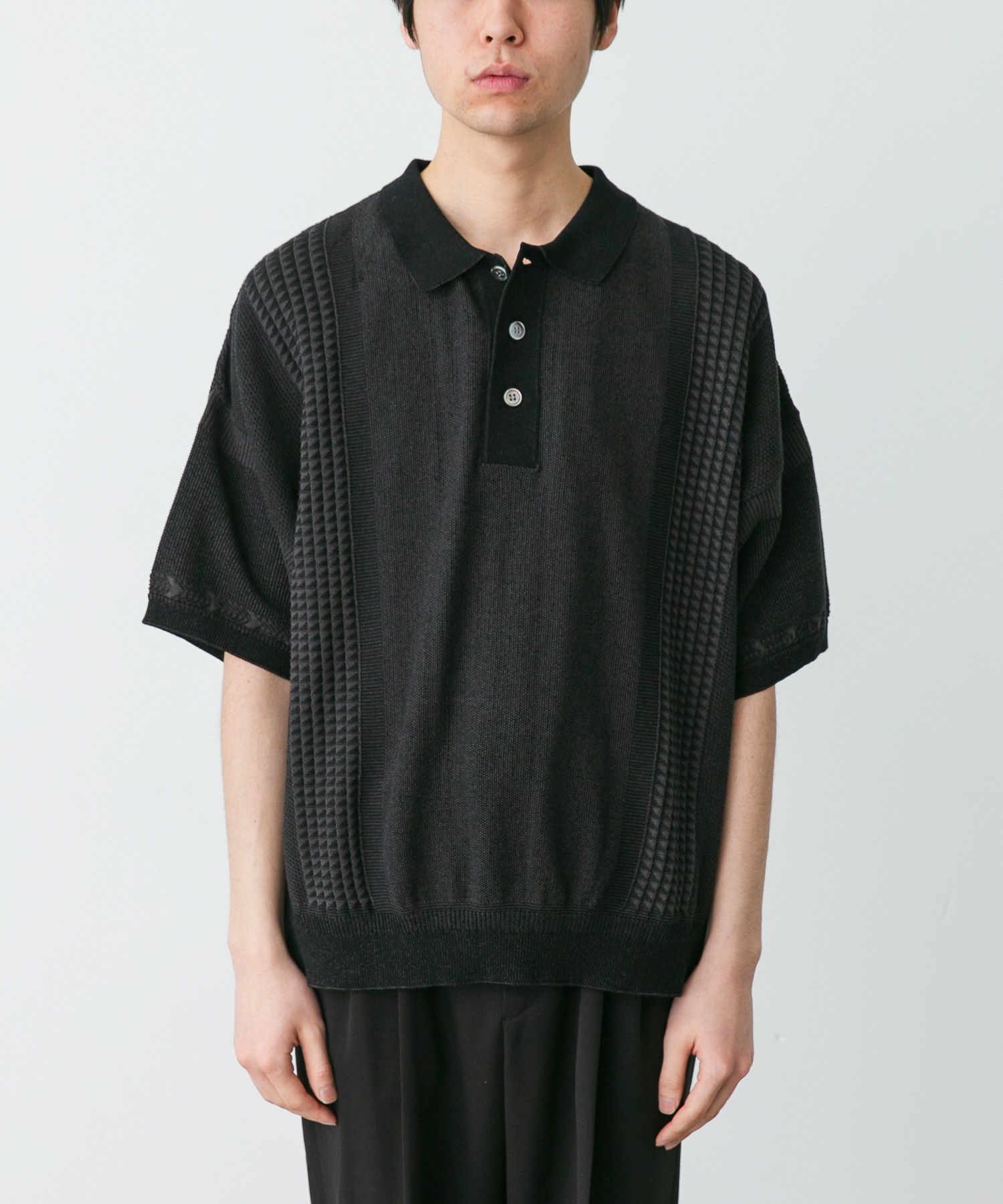 YASHIKI　AOTSUYU KNIT POLO