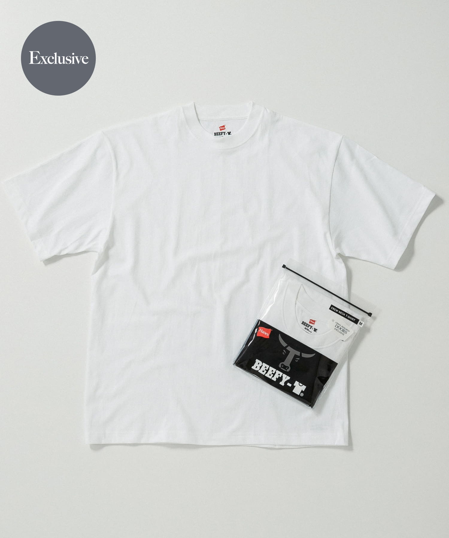 『別注』HANES×DOORS　BEEFY-T DOORS FIT SHORT-SLEEVE ホワイト M