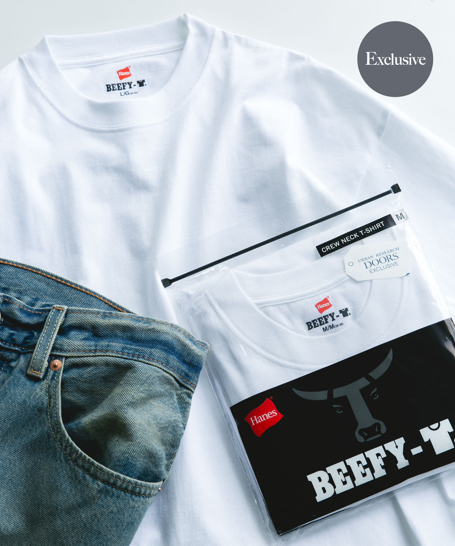 『別注』HANES×DOORS　BEEFY-T DOORS FIT SHORT-SLEEVE