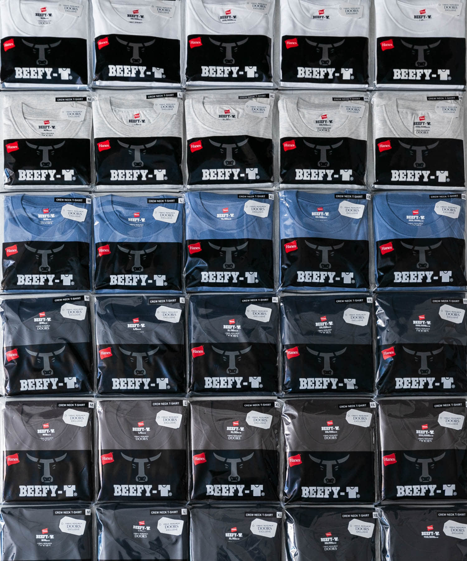 『別注』HANES×DOORS　BEEFY-T DOORS FIT SHORT-SLEEVE インディゴ L