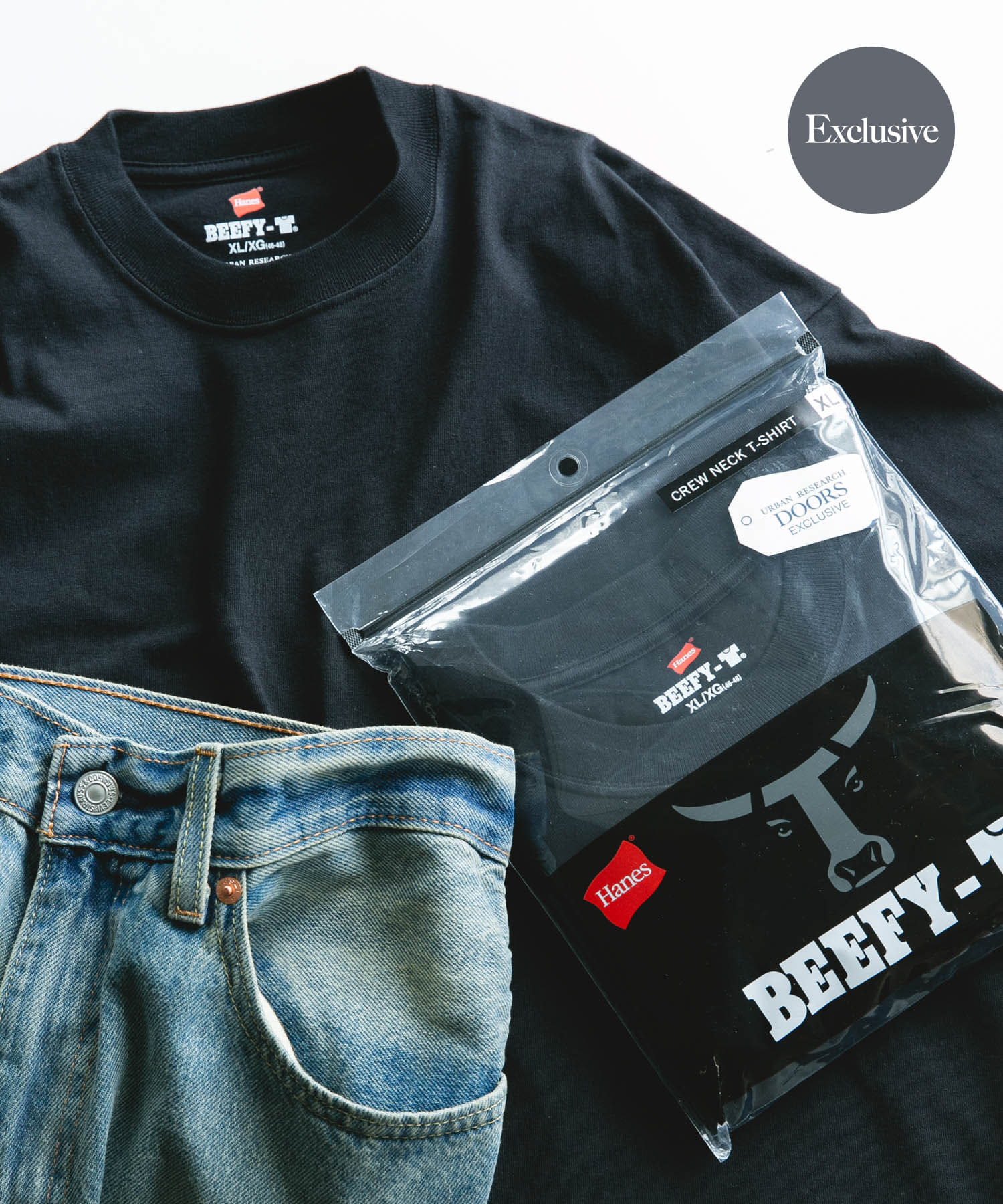 『別注』HANES×DOORS　BEEFY-T DOORS FIT SHORT-SLEEVE