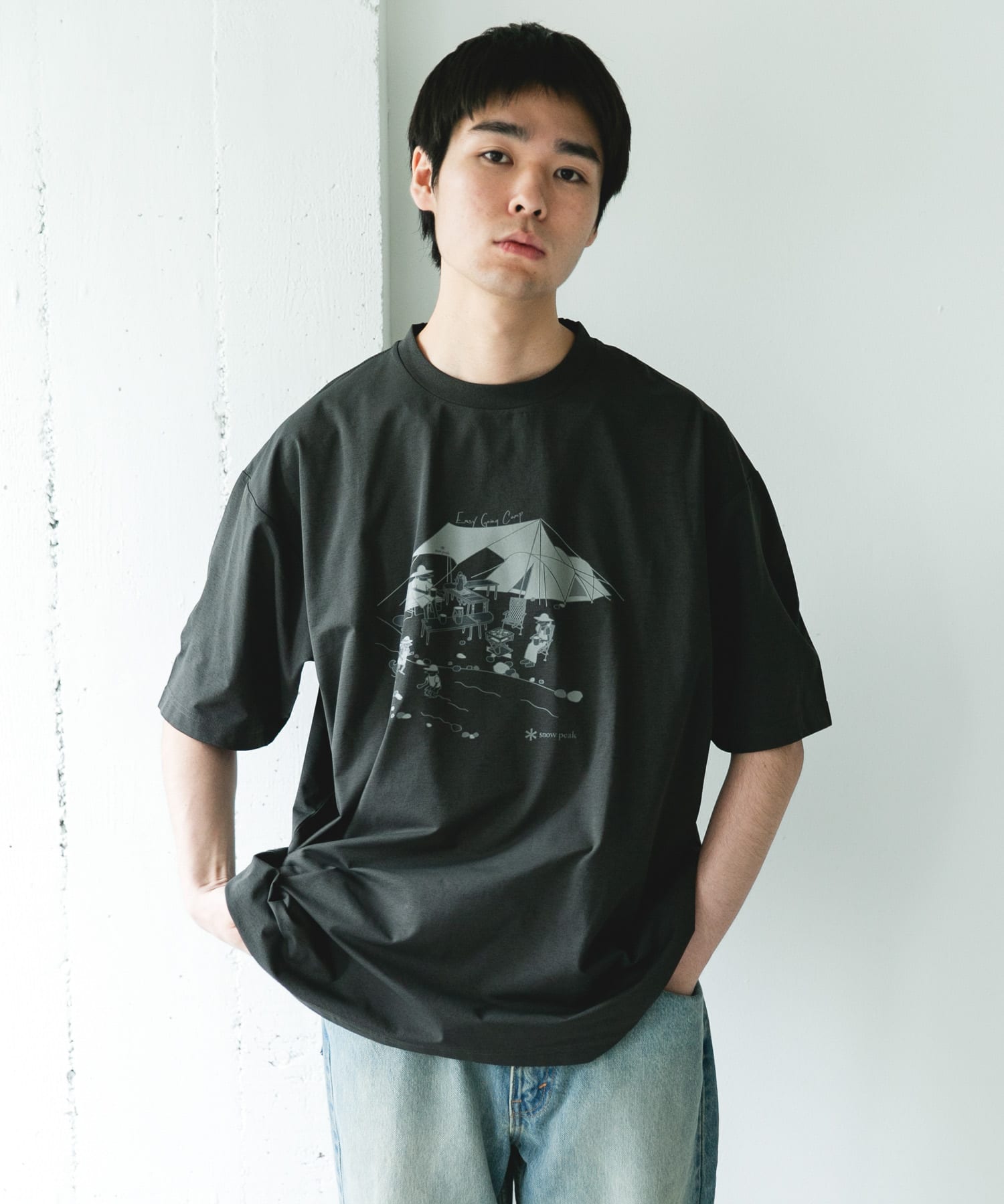 別注』Snow Peak Apparel×DOORS WA/AC FAMILY CAMP T-SHIRTS(M WHITE