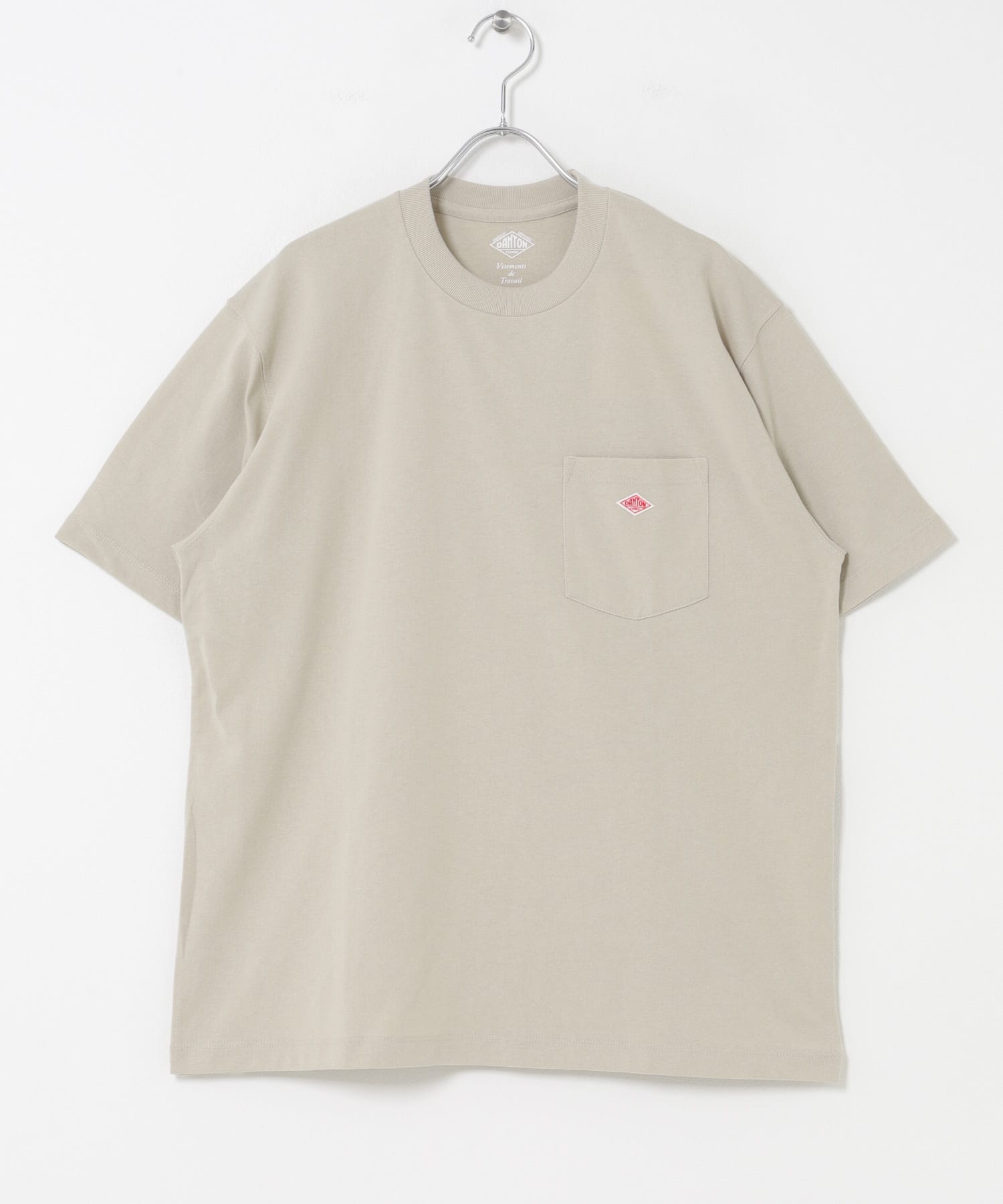 DANTON　POCKET T-SHIRTS GREIGE M
