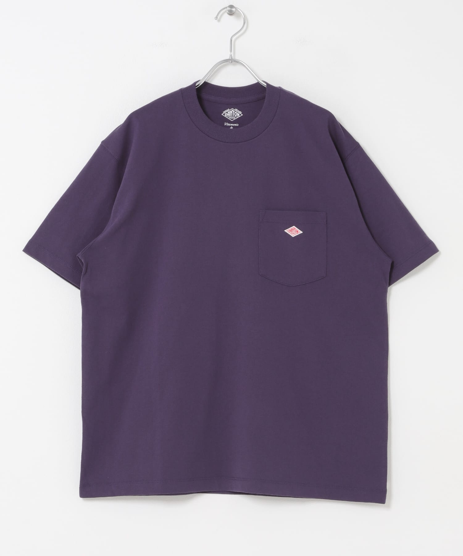 DANTON　POCKET T-SHIRTS DK PURPLE M