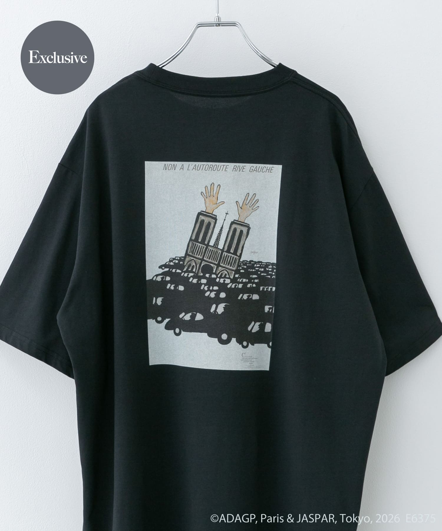 『別注』Savignac×DOORS　プリントTシャツ CHARCOAL1 M
