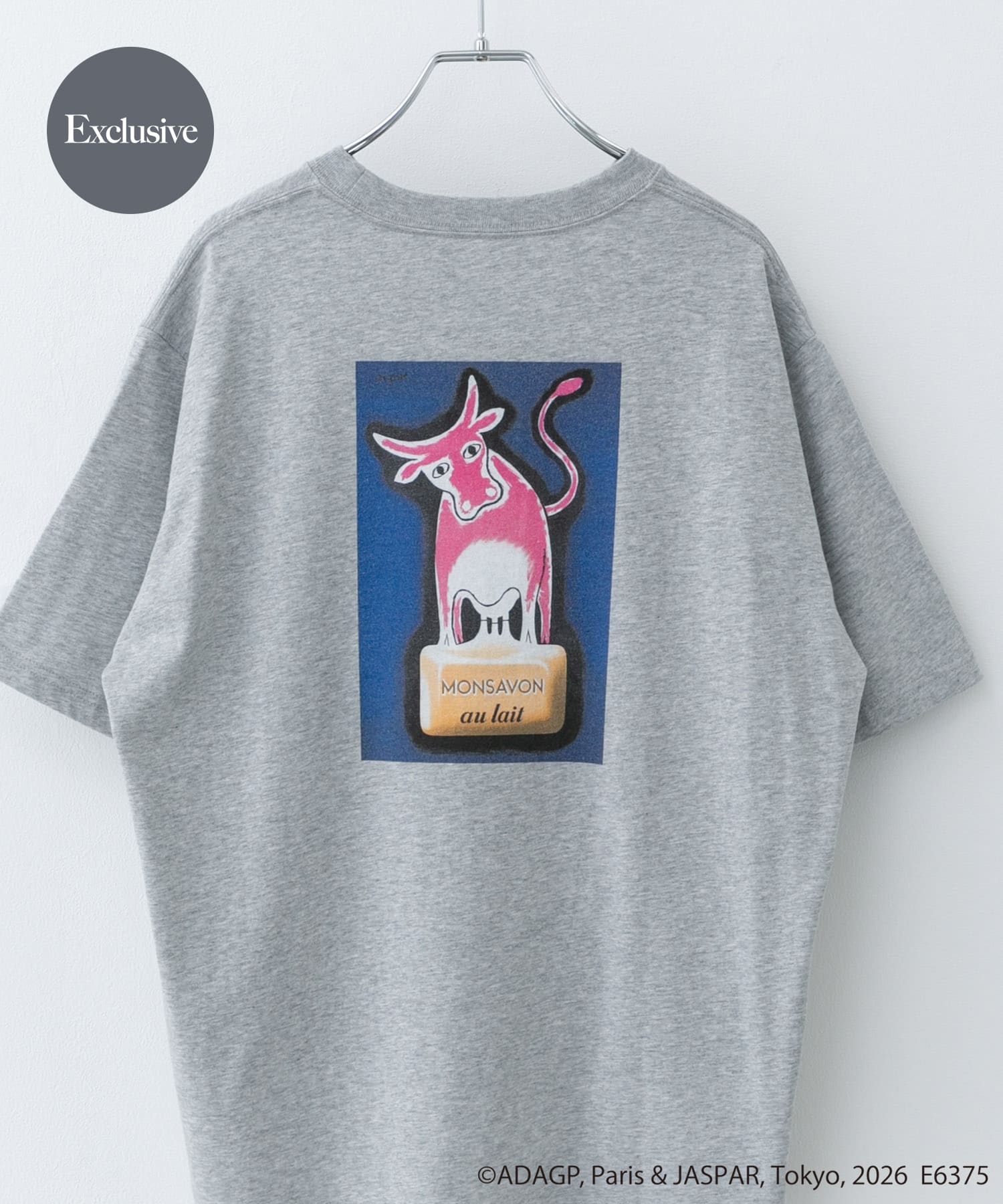 『別注』Savignac×DOORS　プリントTシャツ TOP GRAY2 M