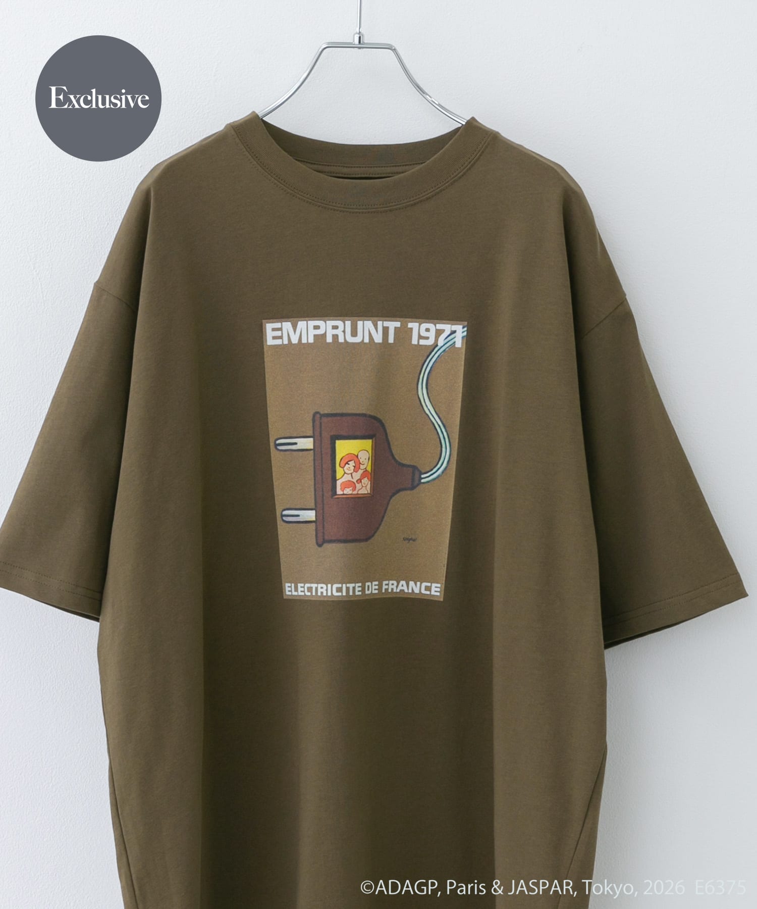 『別注』Savignac×DOORS　プリントTシャツ MOCHA M
