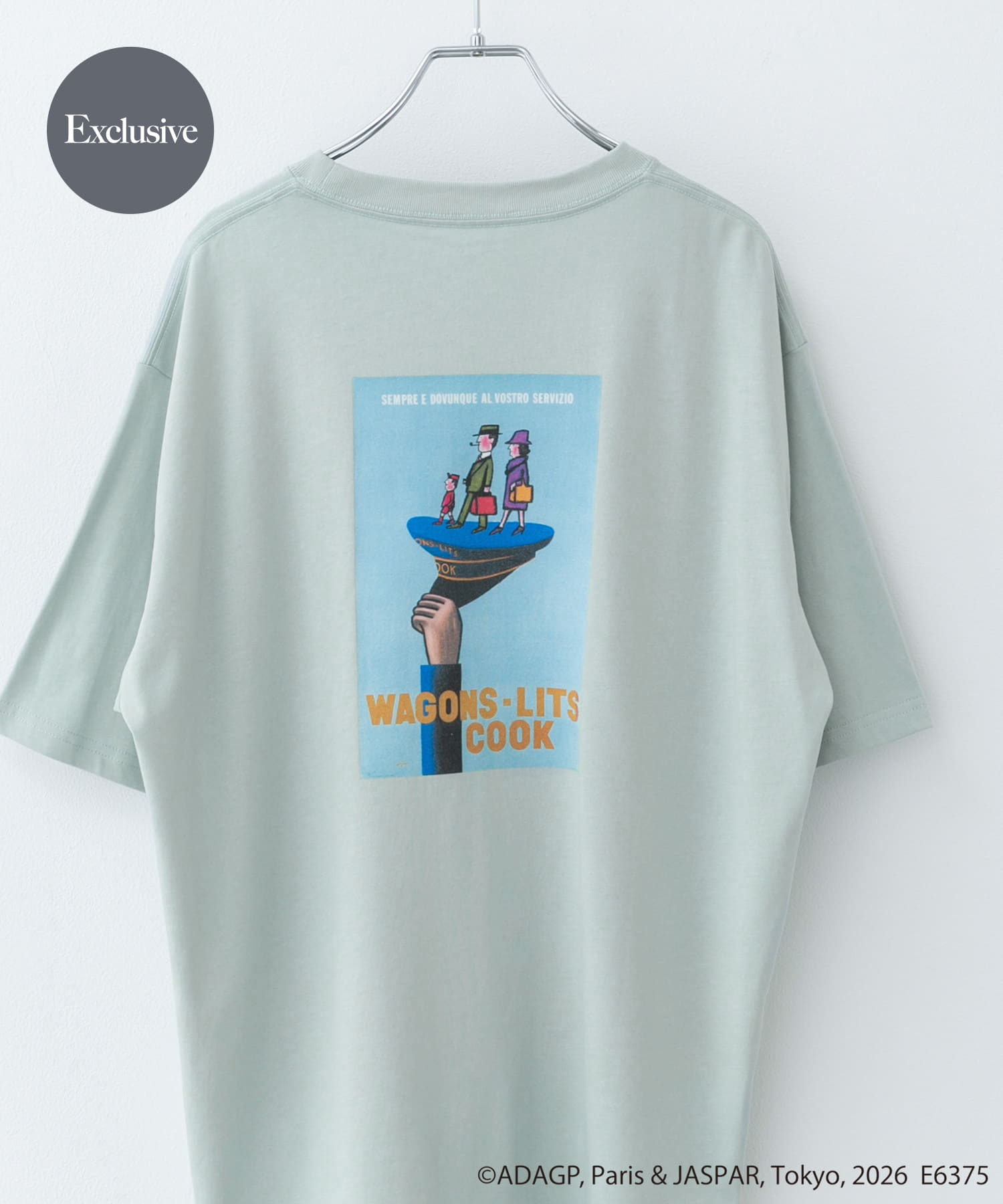 『別注』Savignac×DOORS　プリントTシャツ LIGHT BLUE M