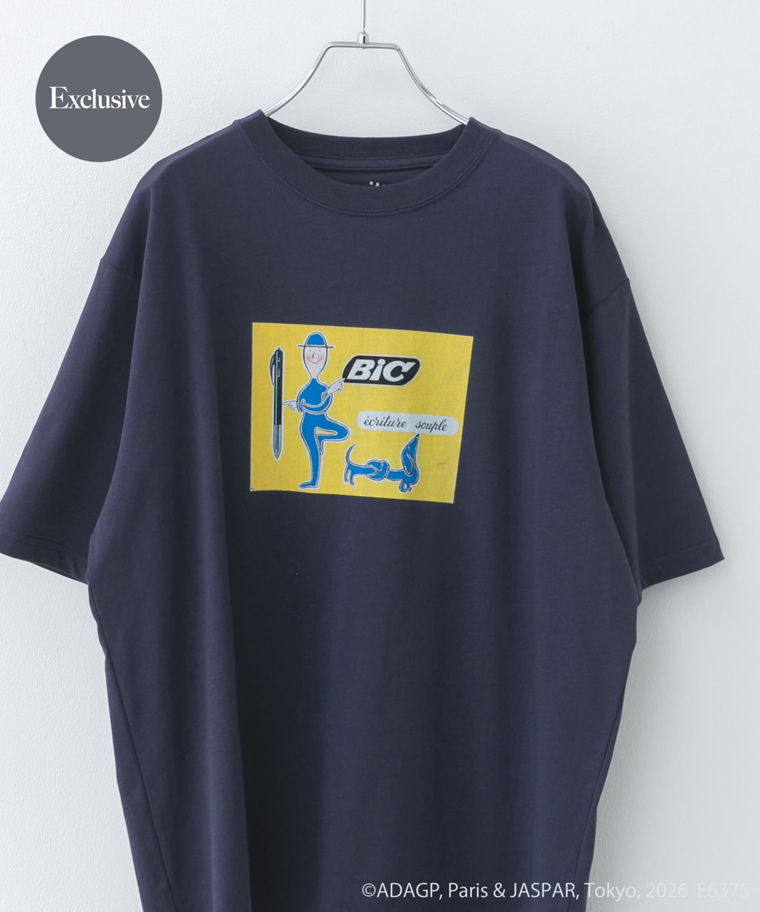 『別注』Savignac×DOORS　プリントTシャツ NAVY M