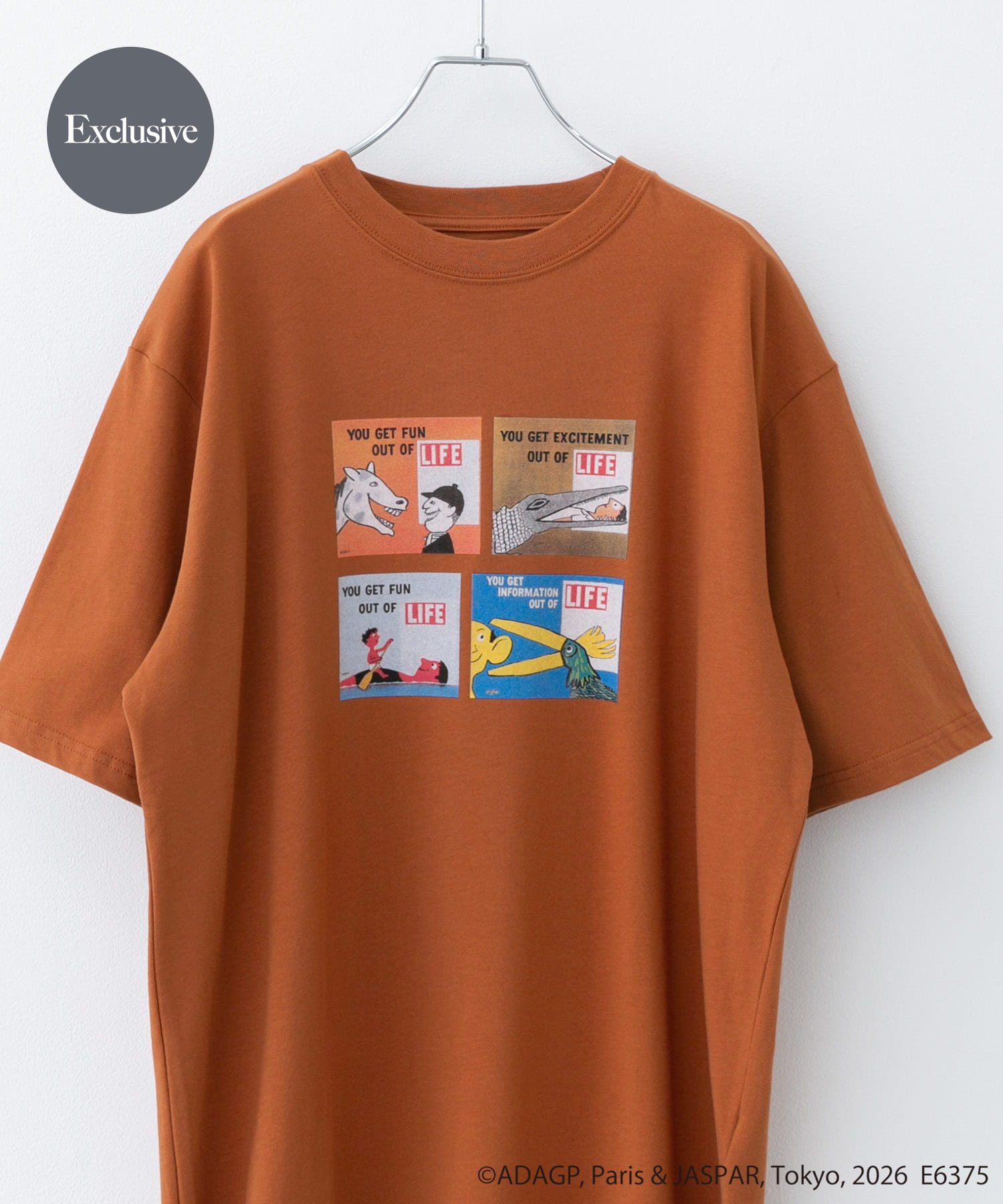 『別注』Savignac×DOORS　プリントTシャツ VERMILLION M