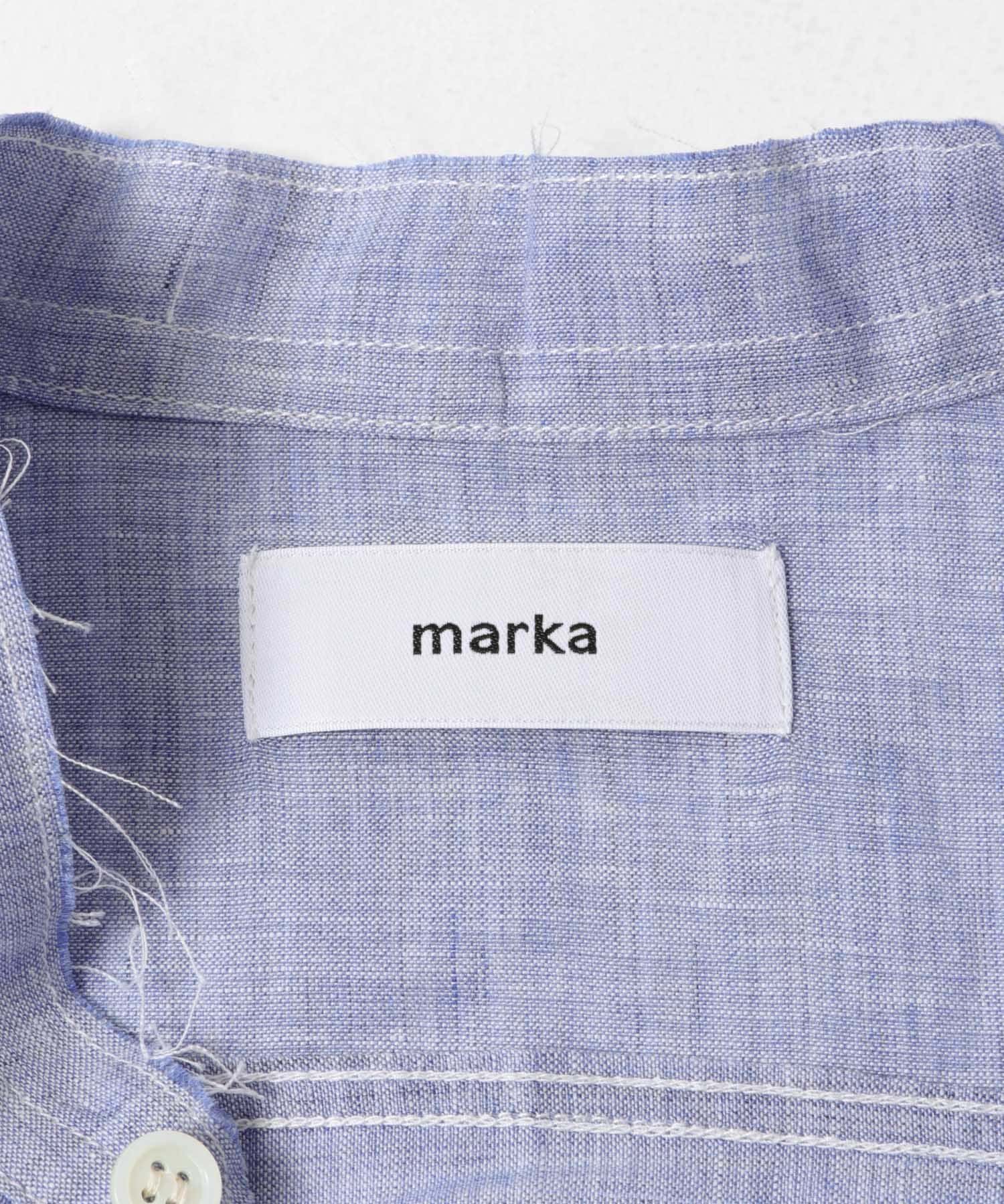 marka　BAND COLLAR SHIRTS SAXE 1