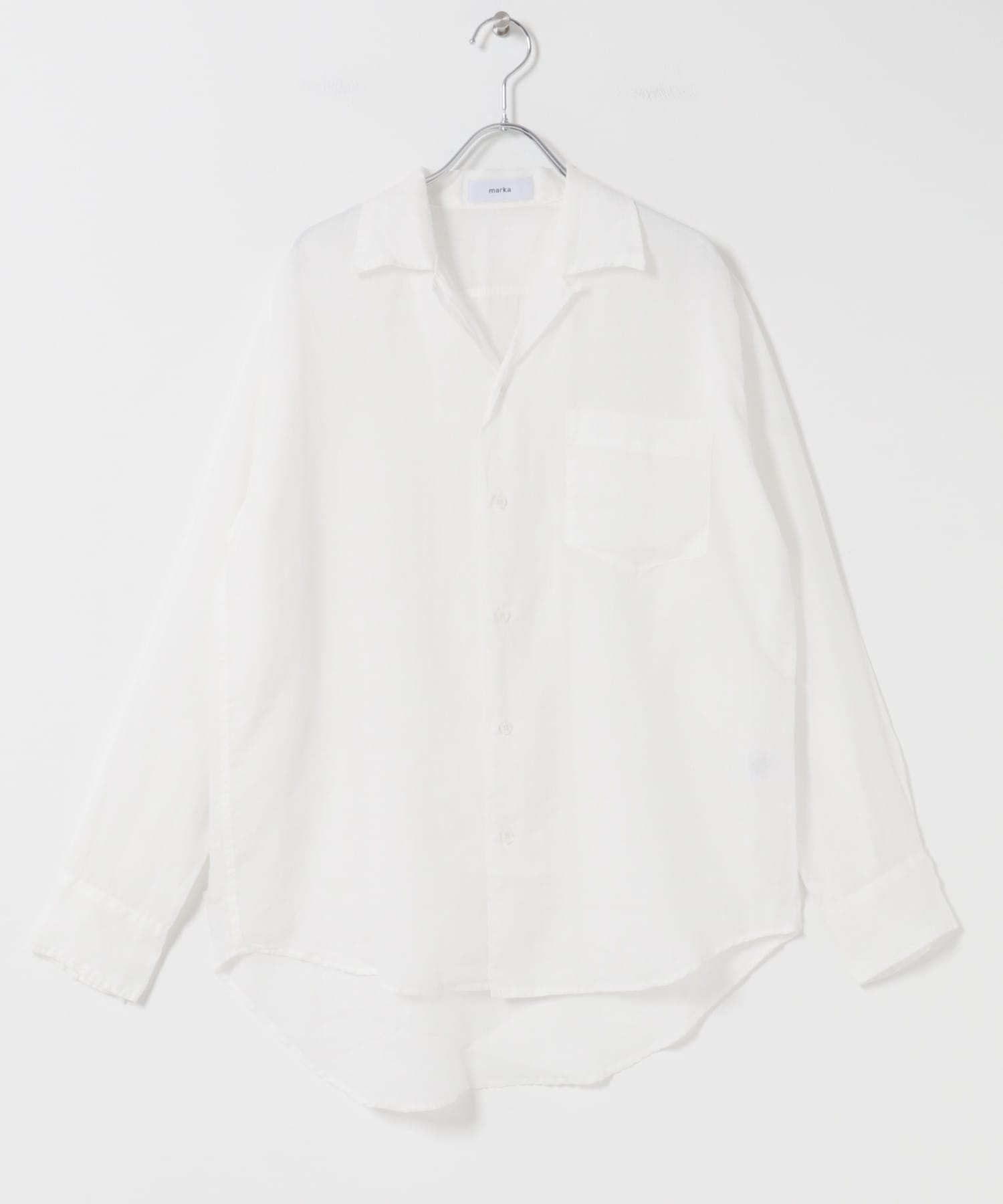 marka　OPEN COLLAR LONG-SLEEVE SHIRTS WHITE 1