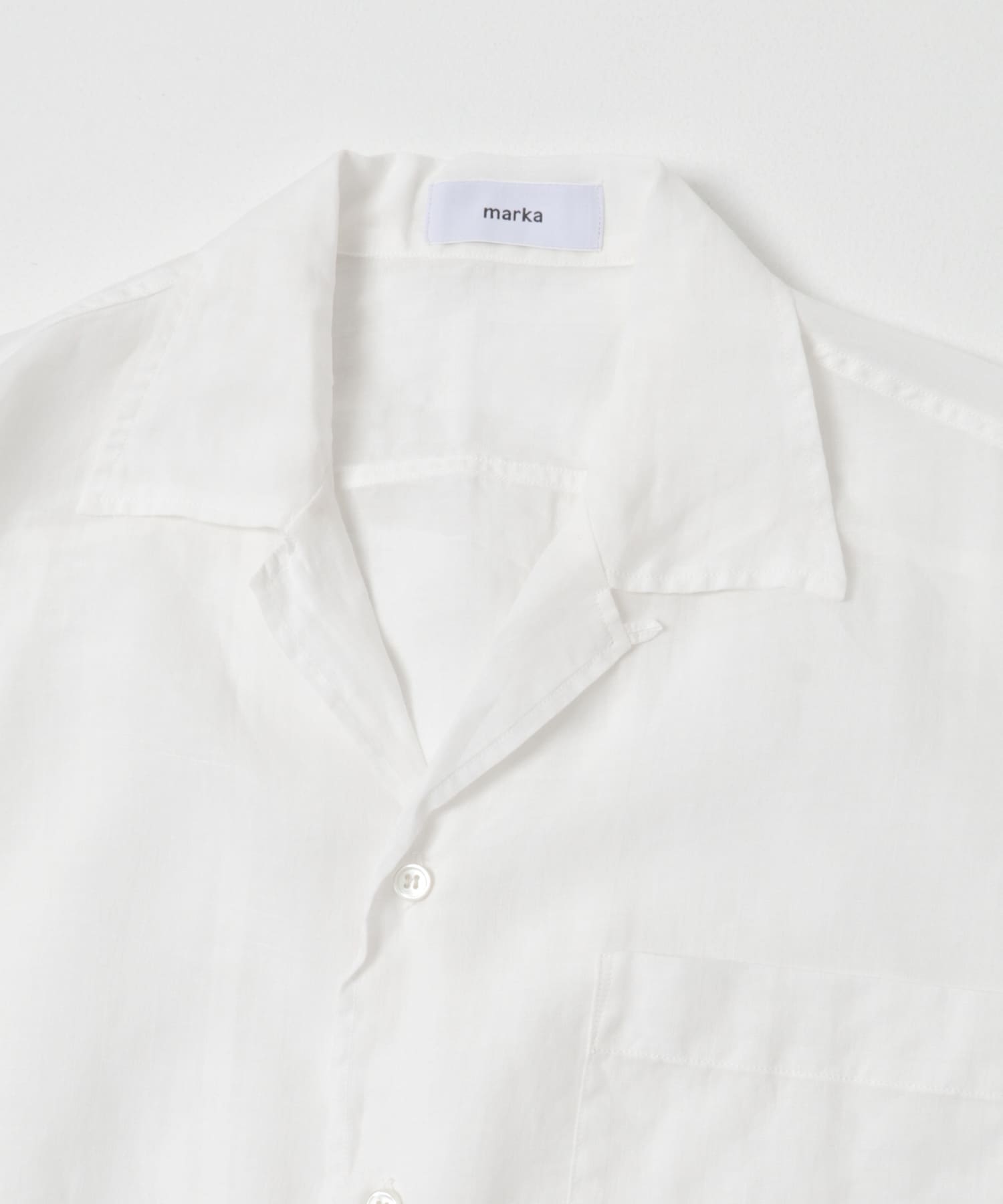 marka　OPEN COLLAR LONG-SLEEVE SHIRTS WHITE 1