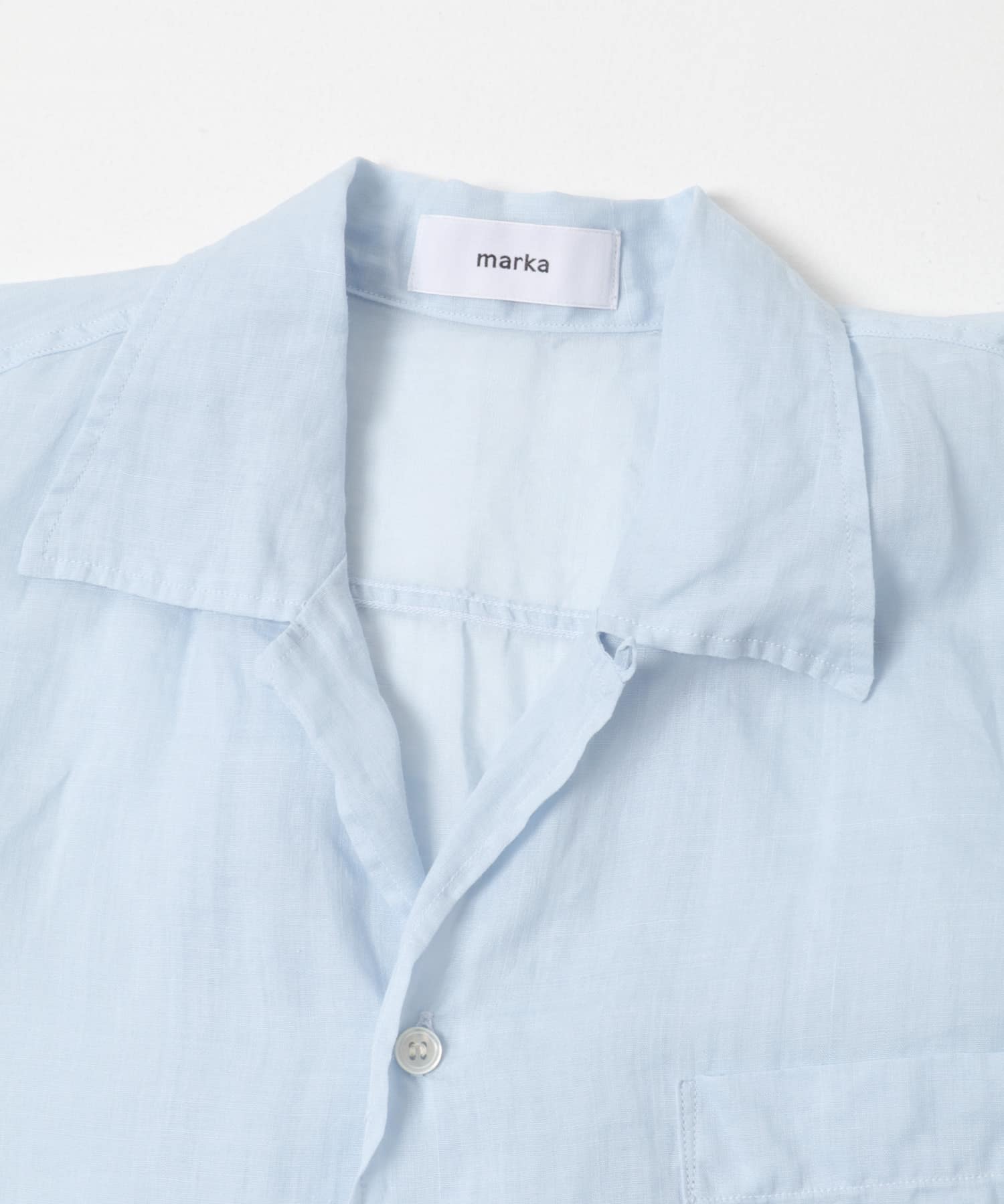 marka　OPEN COLLAR LONG-SLEEVE SHIRTS SAXE 1