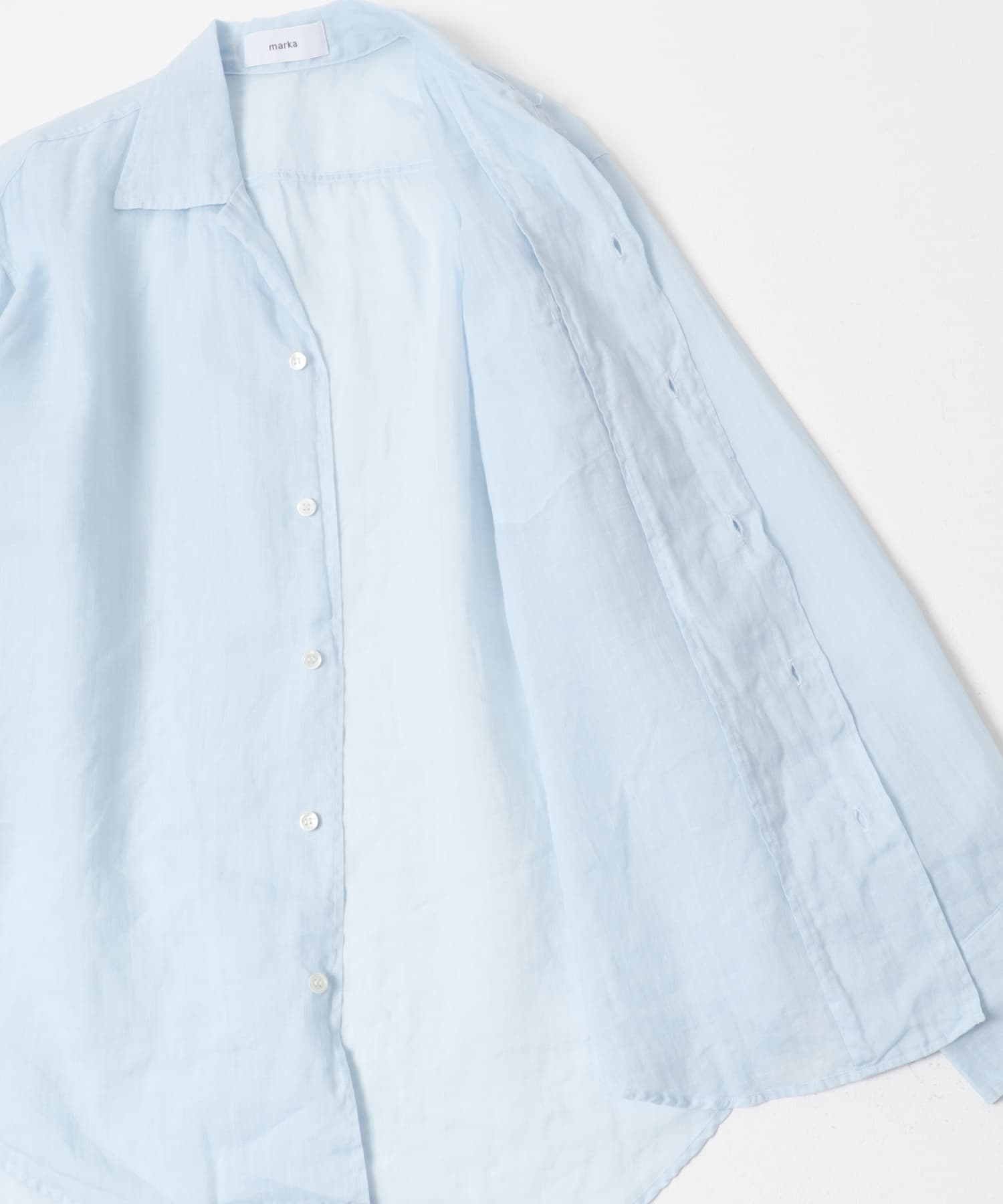 marka　OPEN COLLAR LONG-SLEEVE SHIRTS SAXE 1