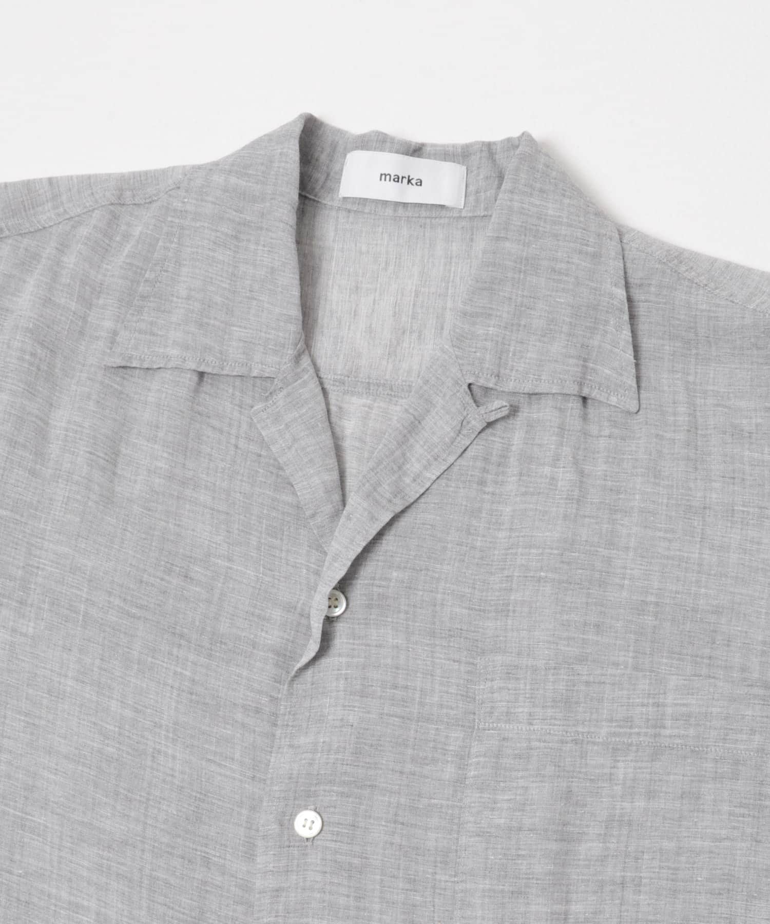 marka　OPEN COLLAR LONG-SLEEVE SHIRTS GRAY 1