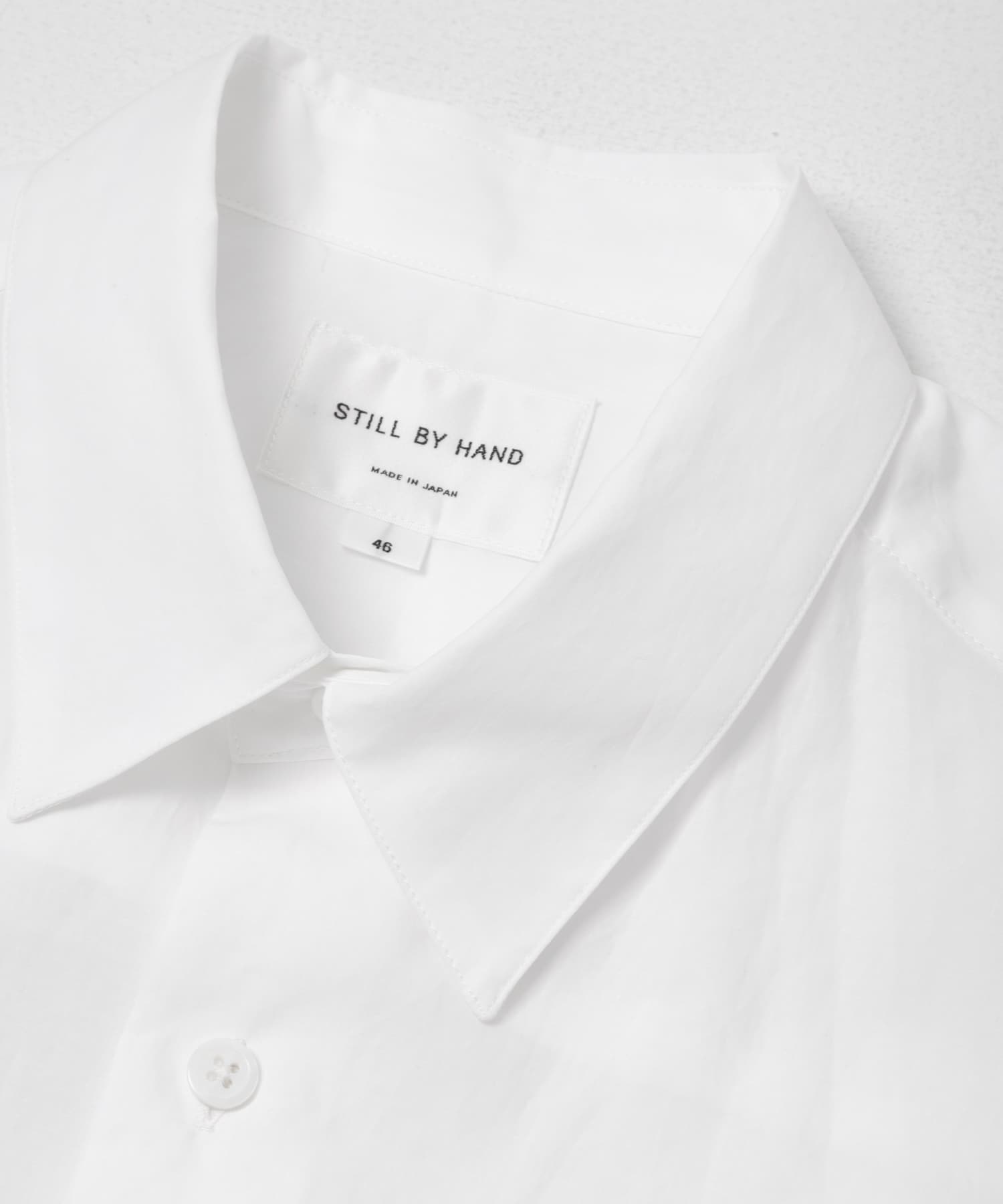 STILL BY HAND　HALF SLEEVE COTTON SHIRTS WHITE 46