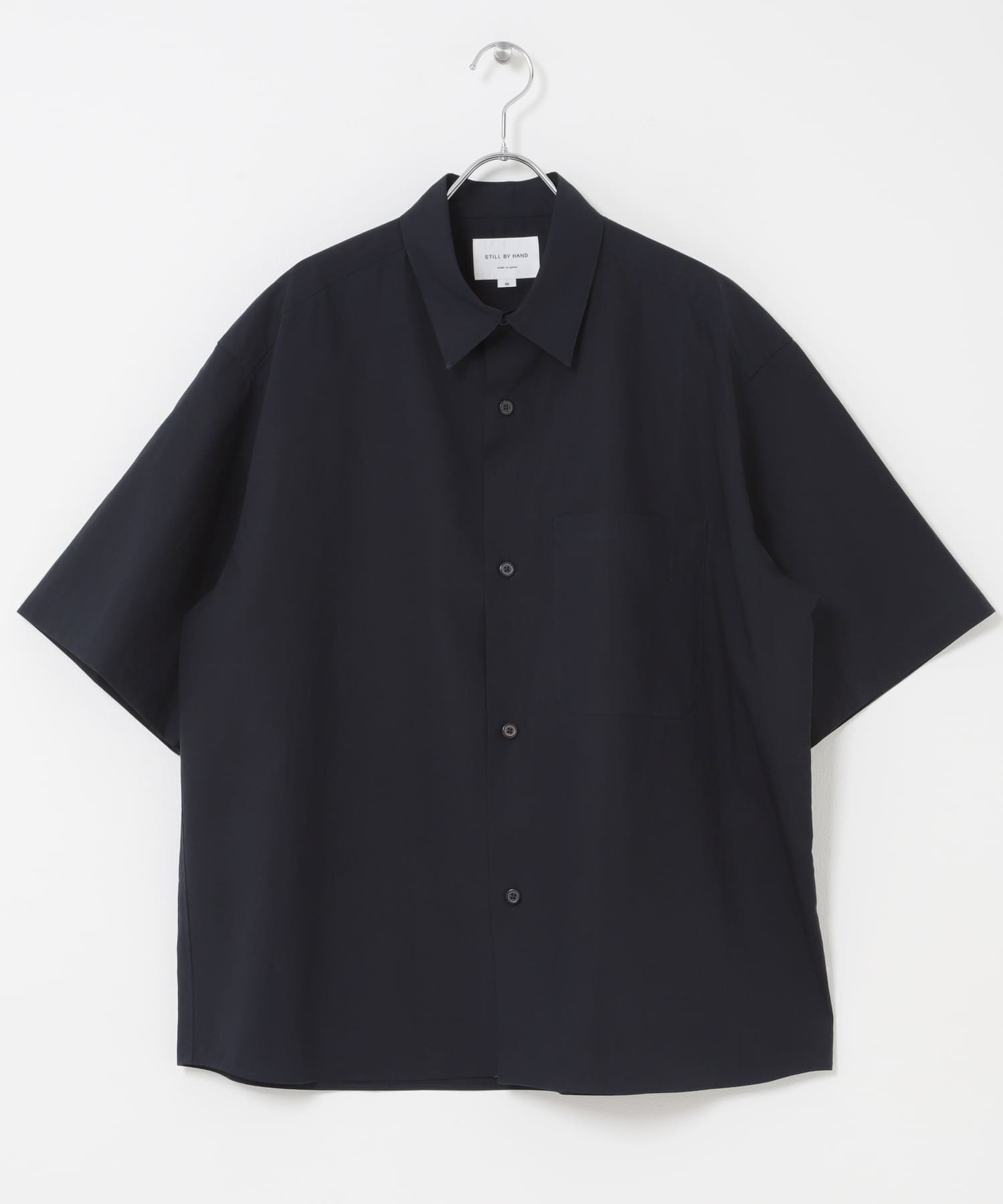 STILL BY HAND　HALF SLEEVE COTTON SHIRTS NAVY 46