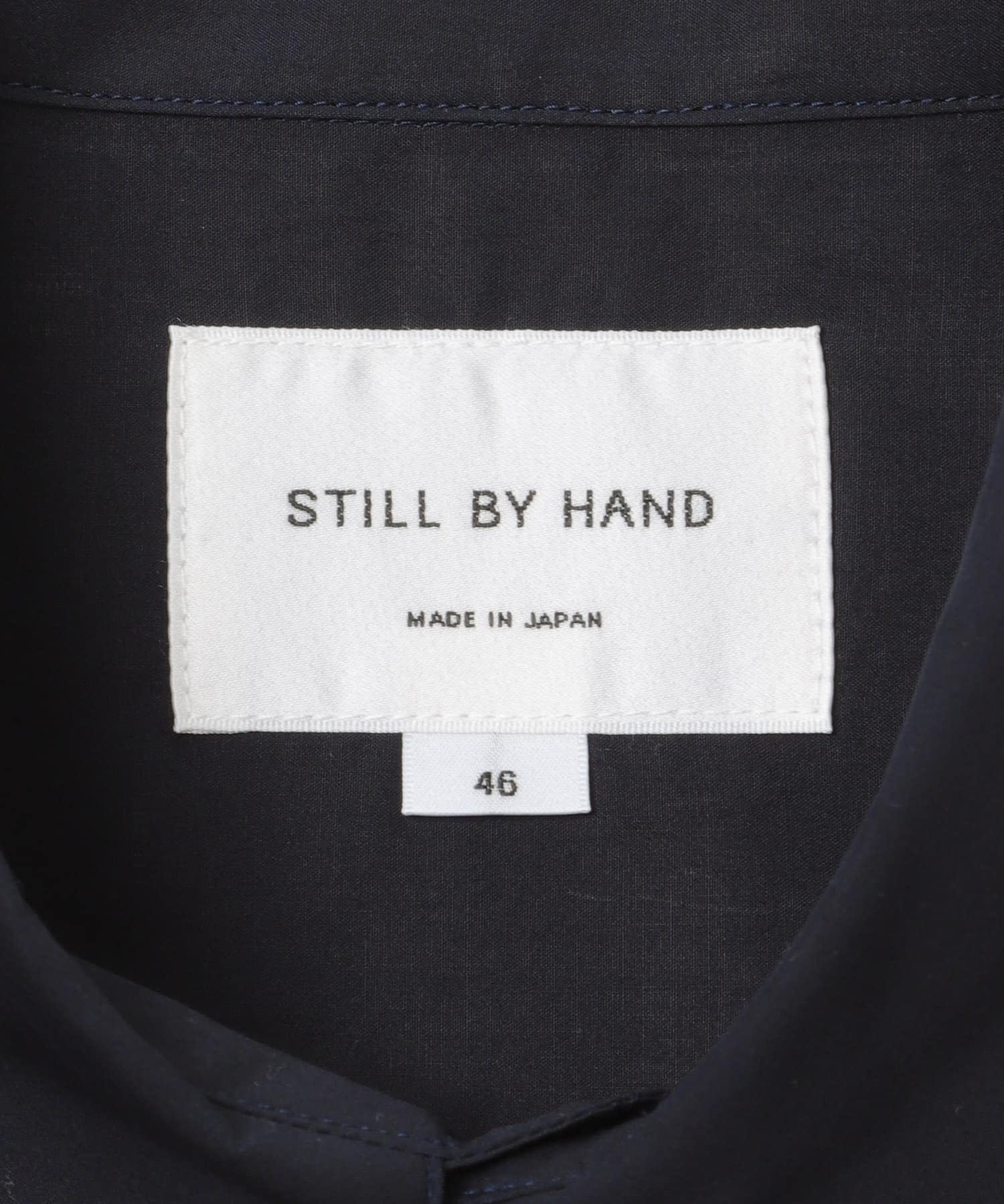 STILL BY HAND　HALF SLEEVE COTTON SHIRTS NAVY 46