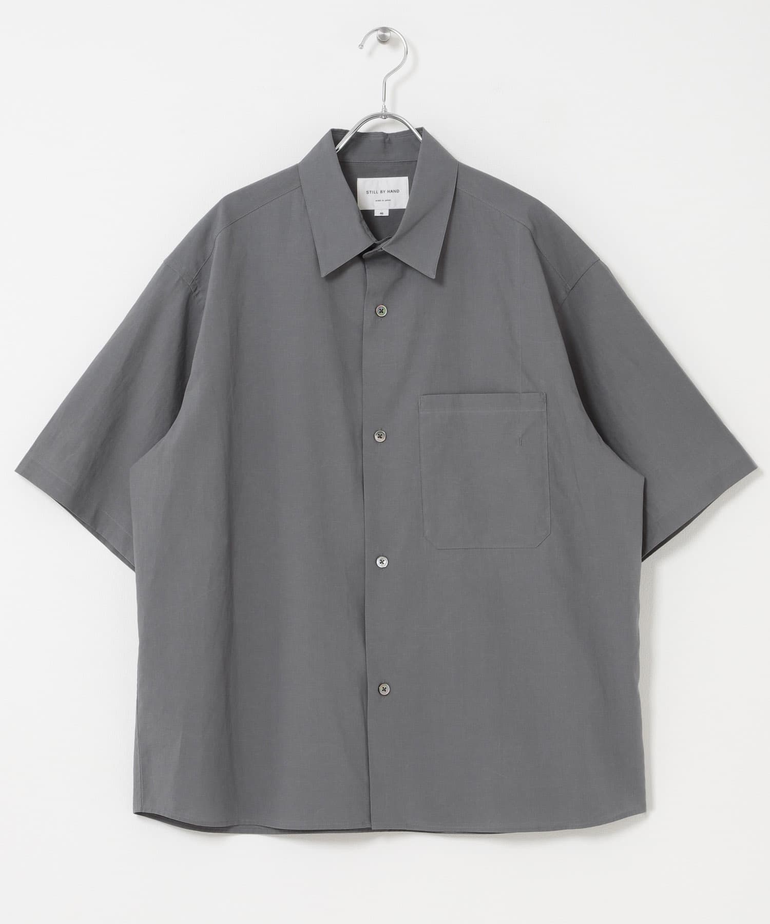 STILL BY HAND　HALF SLEEVE COTTON SHIRTS GREY 46