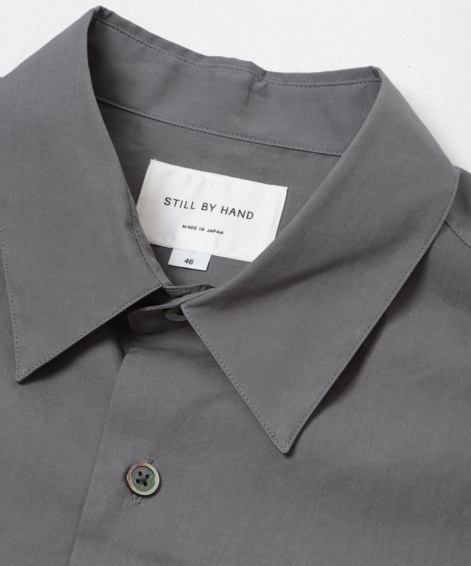 STILL BY HAND　HALF SLEEVE COTTON SHIRTS GREY 46