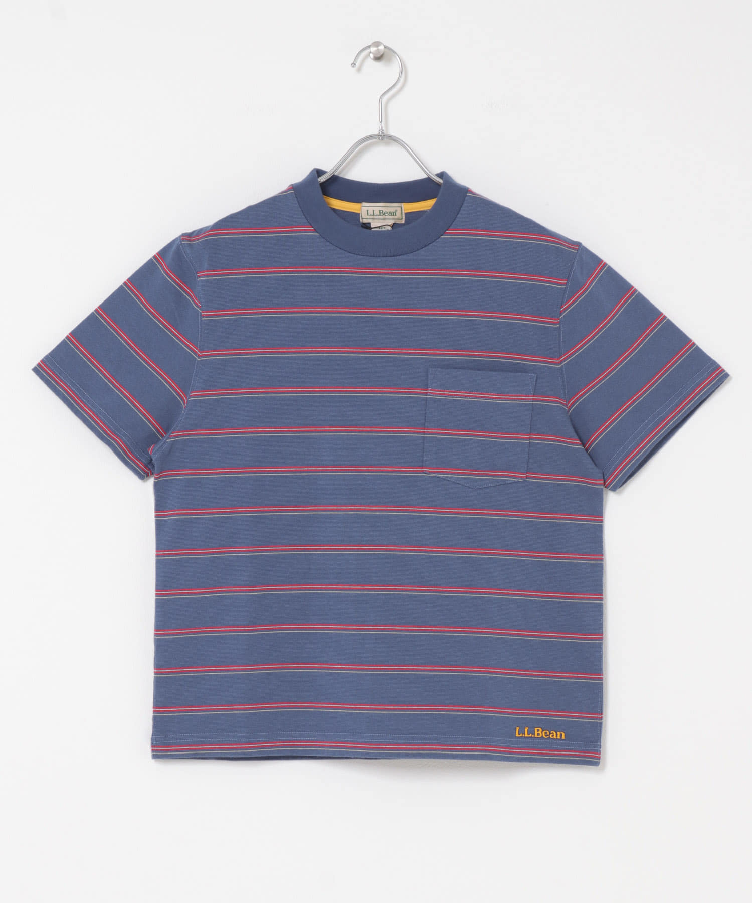 L.L.Bean JAPAN EDITION SHORTSLEEVESTRIPEDT-SHIRTS NAVY/RED M