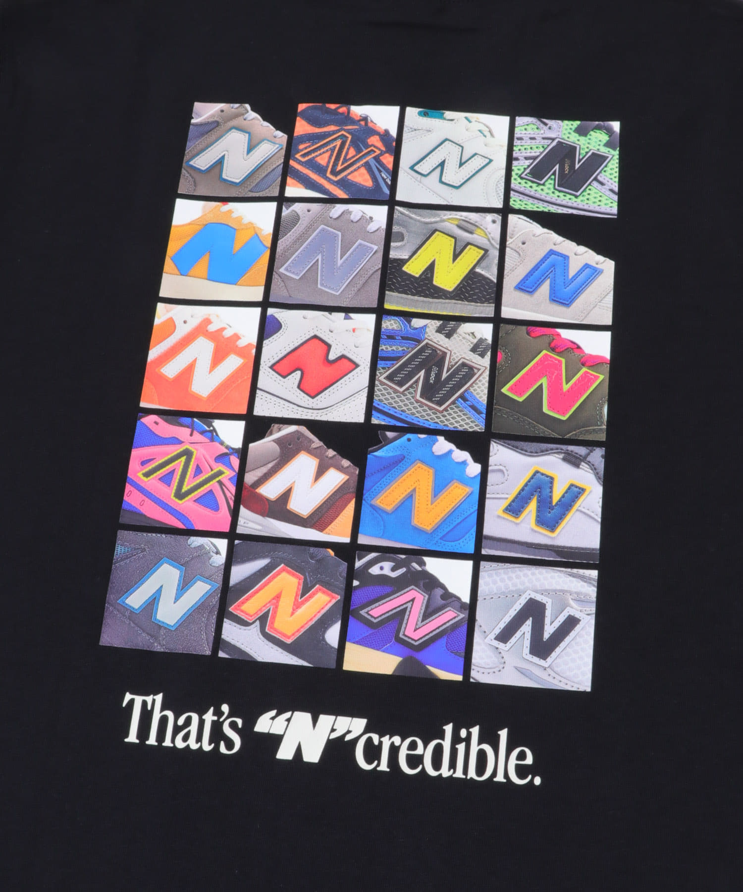 NEW BALANCE　NコラージュTシャツ BK S