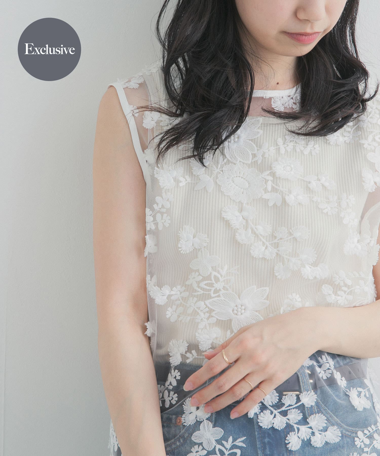 『別注』LAYAS×DOORS　LACE JQD TANKTOP