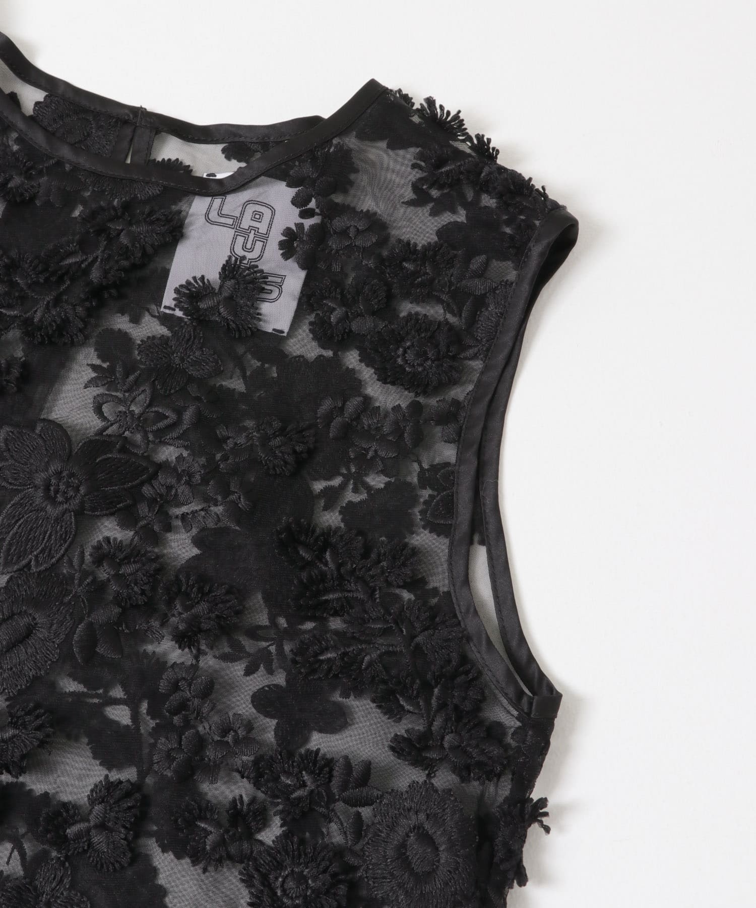 『別注』LAYAS×DOORS　LACE JQD TANKTOP BLACK One