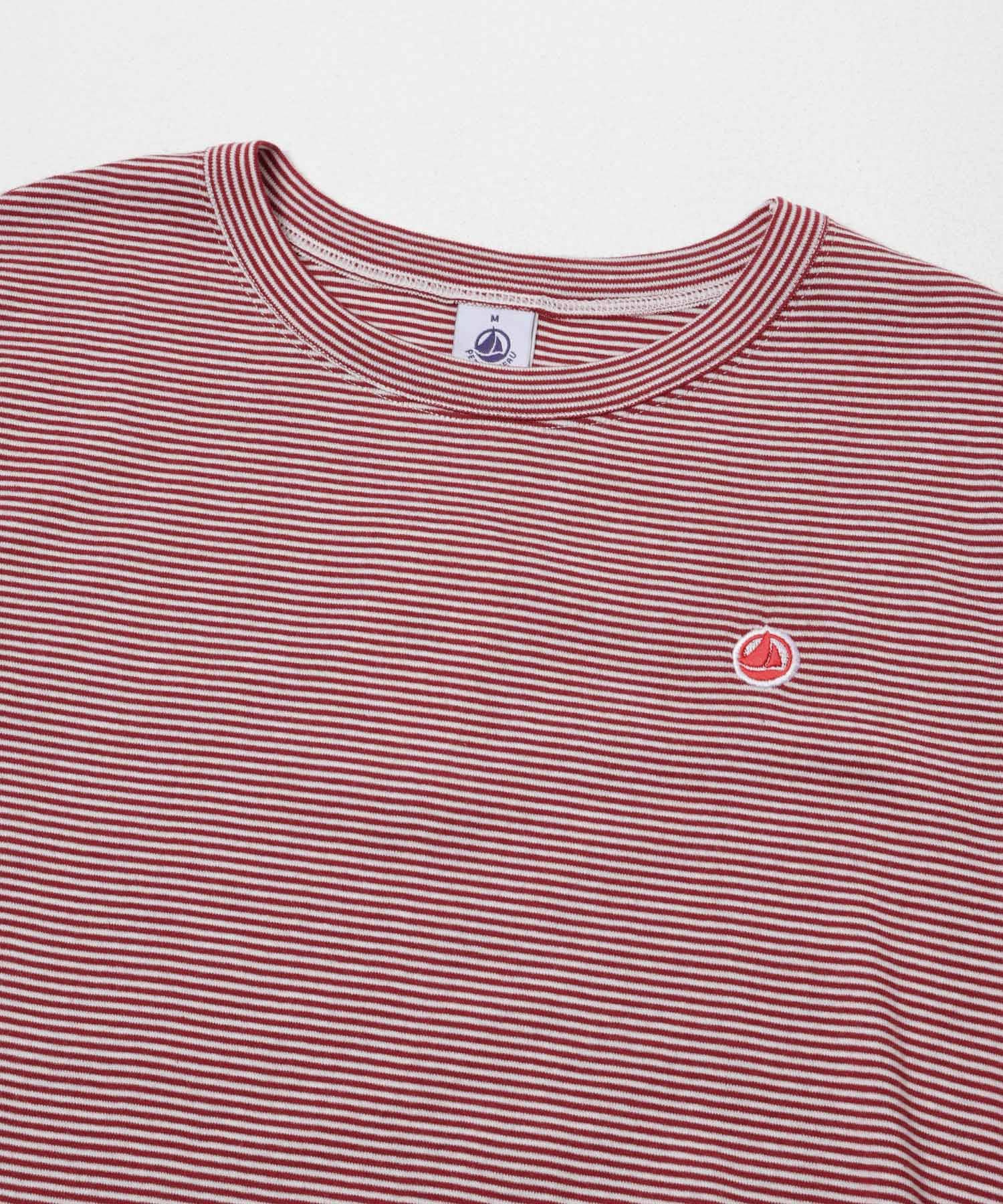 『別注』PETIT BATEAU×DOORS　EMBROIDERYT-SHIRTS ST2 AMARANTE XS