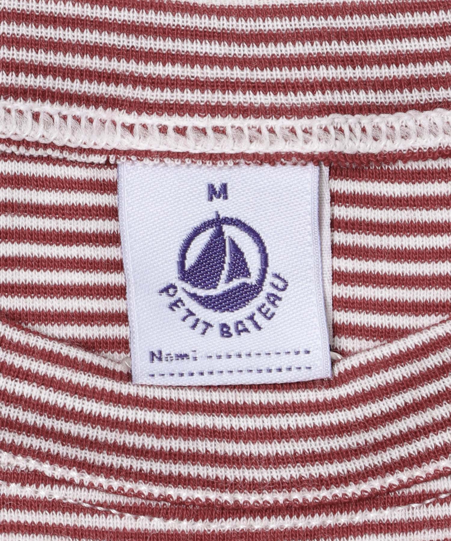 『別注』PETIT BATEAU×DOORS　EMBROIDERYT-SHIRTS ST2 AMARANTE XS