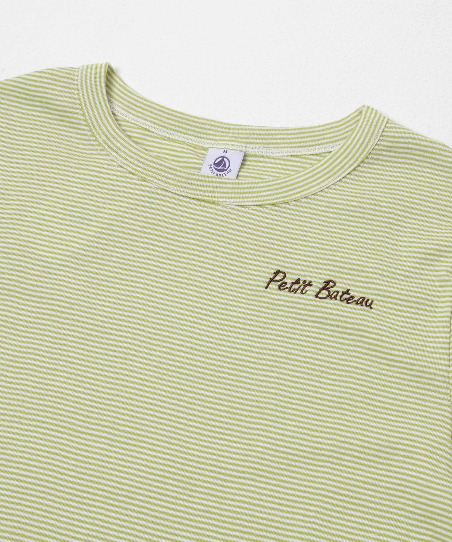 『別注』PETIT BATEAU×DOORS　EMBROIDERYT-SHIRTSCUST MOSS S