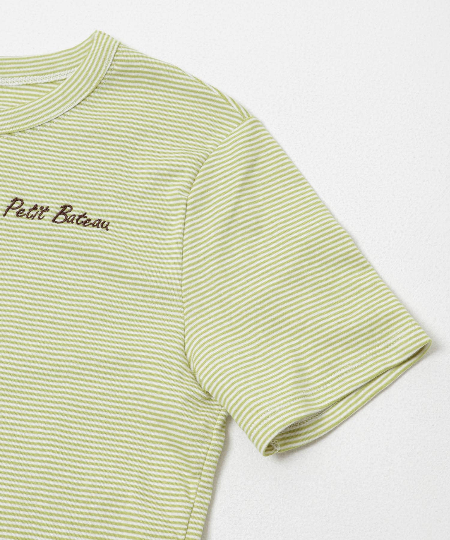 『別注』PETIT BATEAU×DOORS　EMBROIDERYT-SHIRTSCUST MOSS S